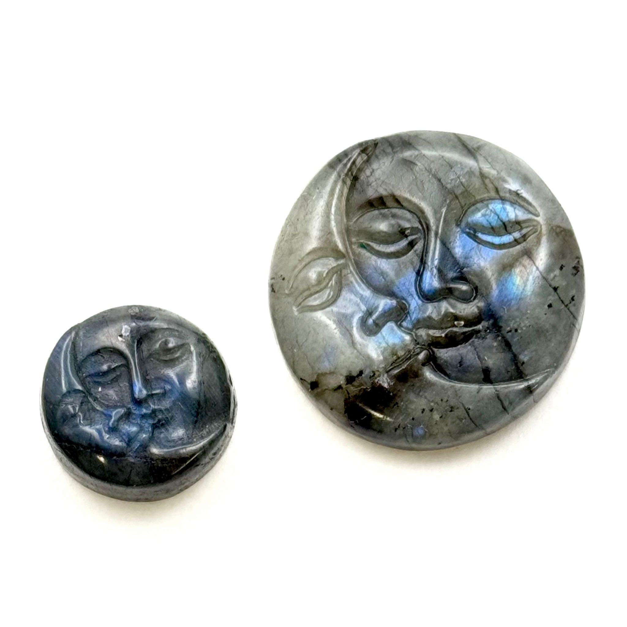 Labradorite Cabochon Sun and Moon Kiss 1.5 Inches