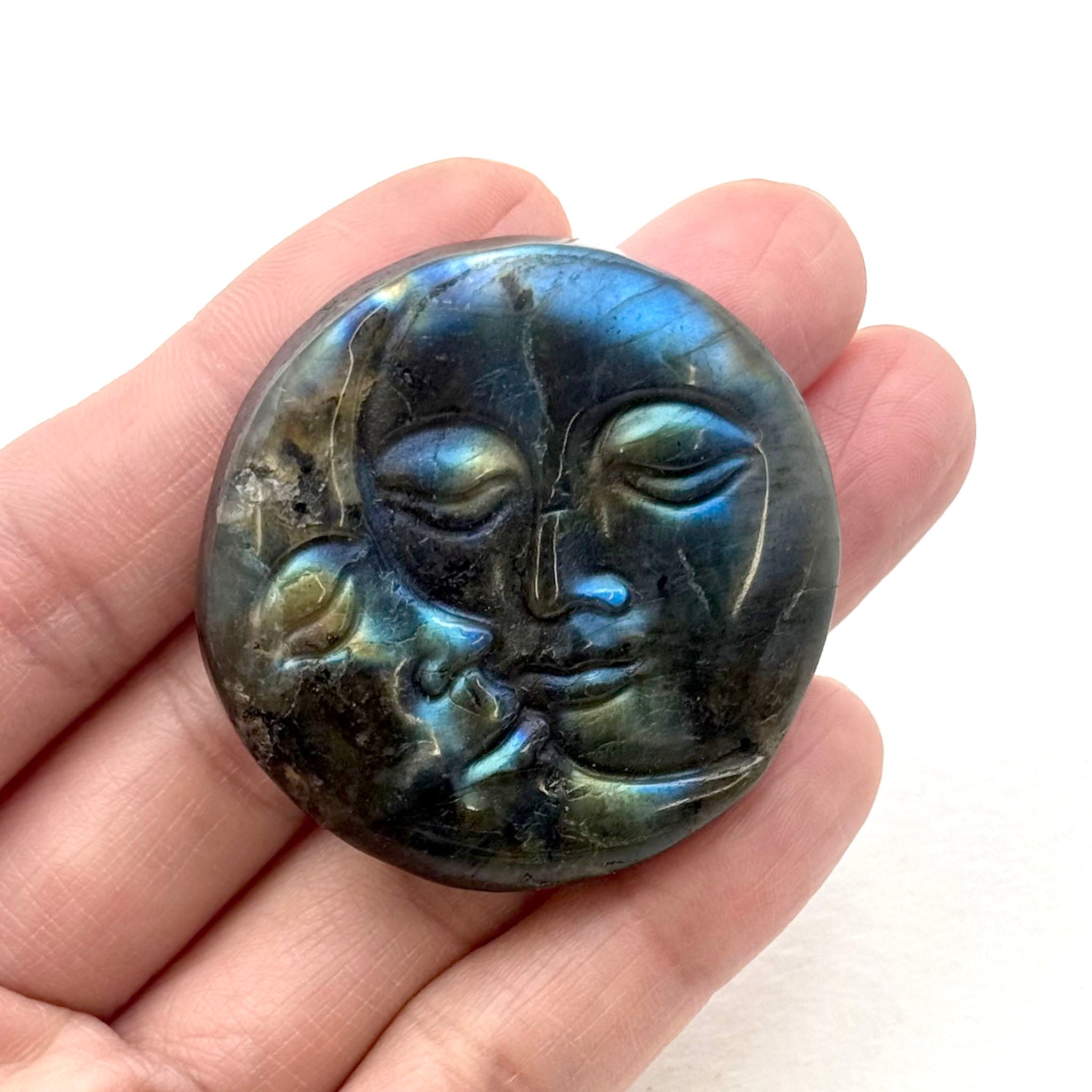 Labradorite Cabochon Sun and Moon Kiss 1.5 Inches
