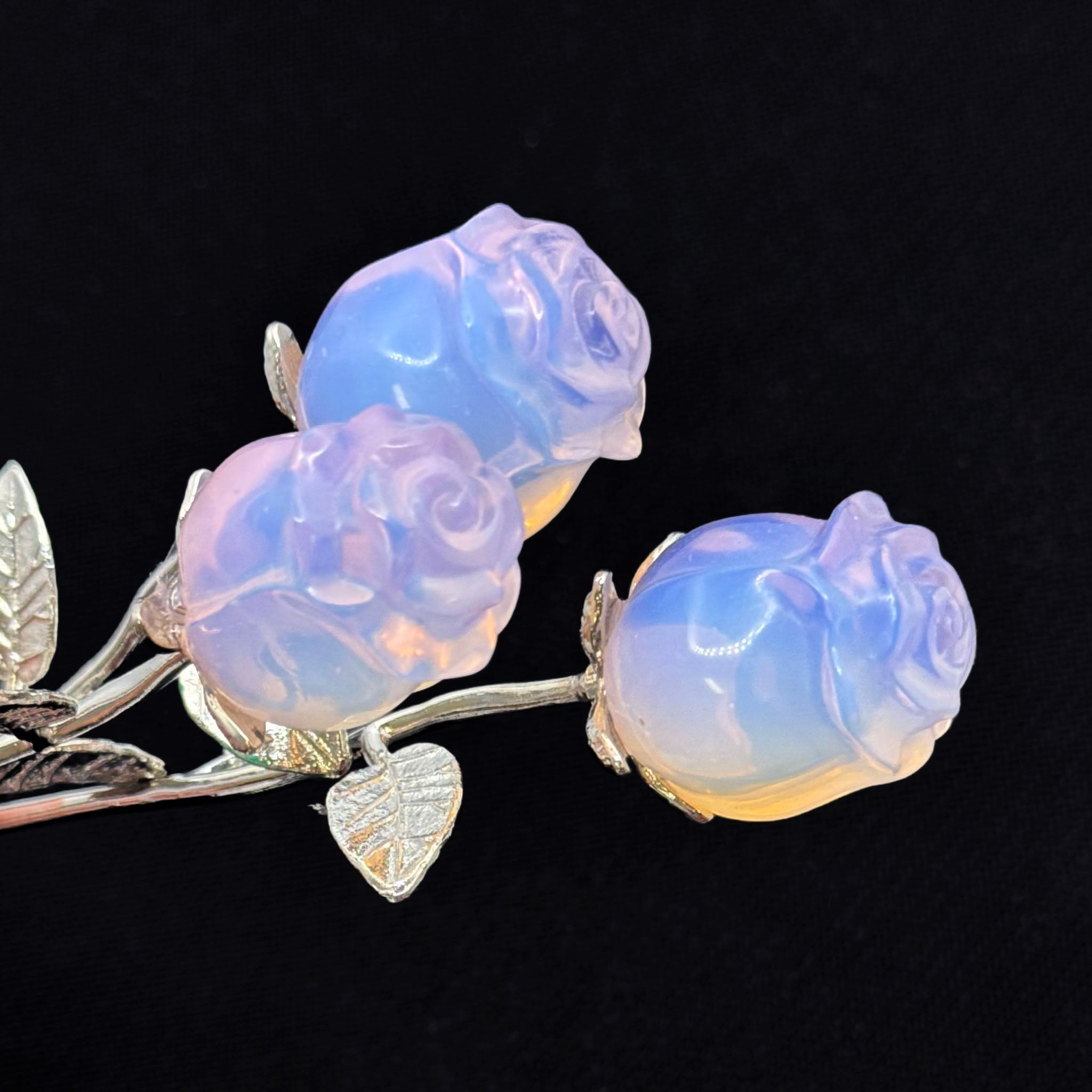 Rose with Silver Metal Stem 6 Inches