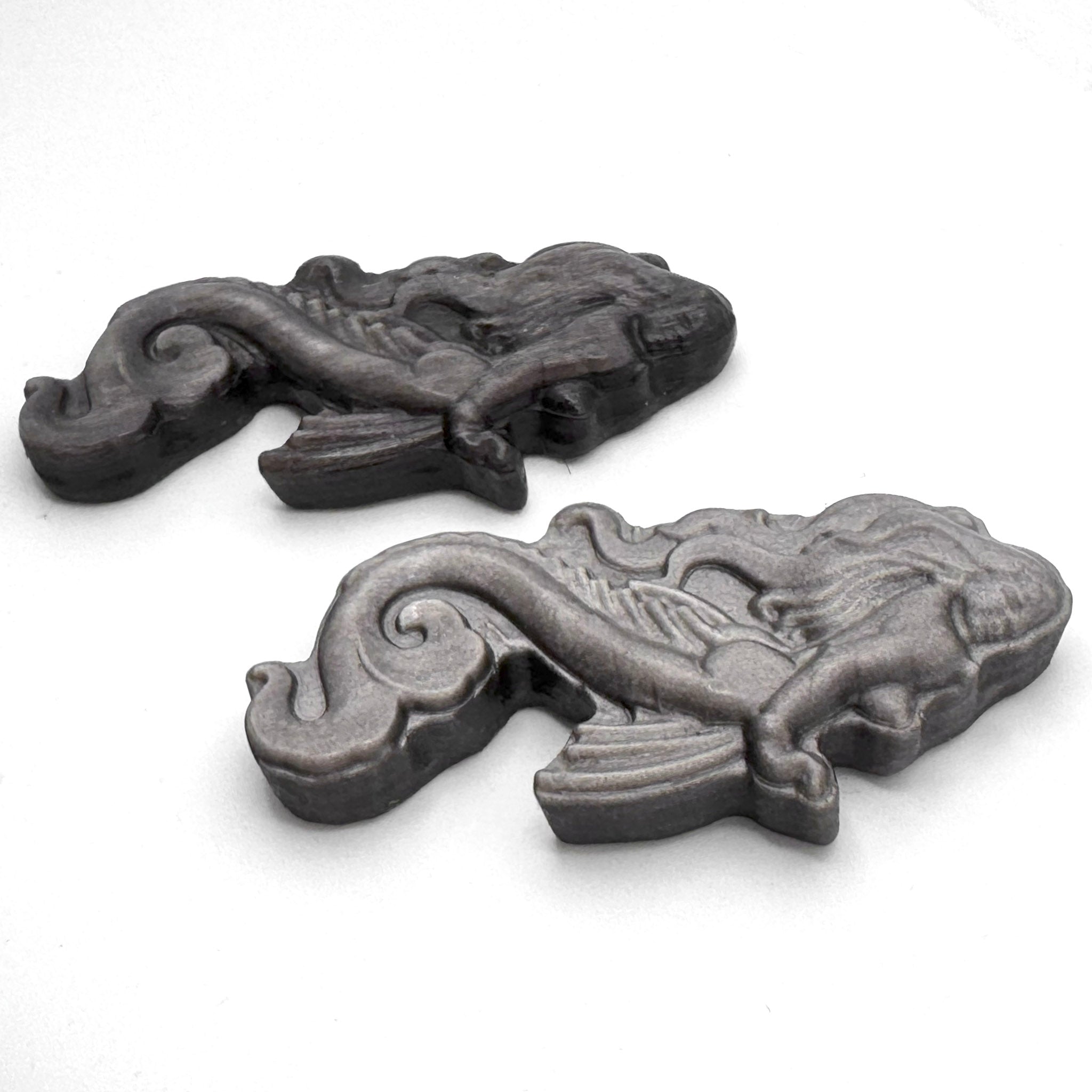 Silversheen Obsidian Mermaid Cabochon