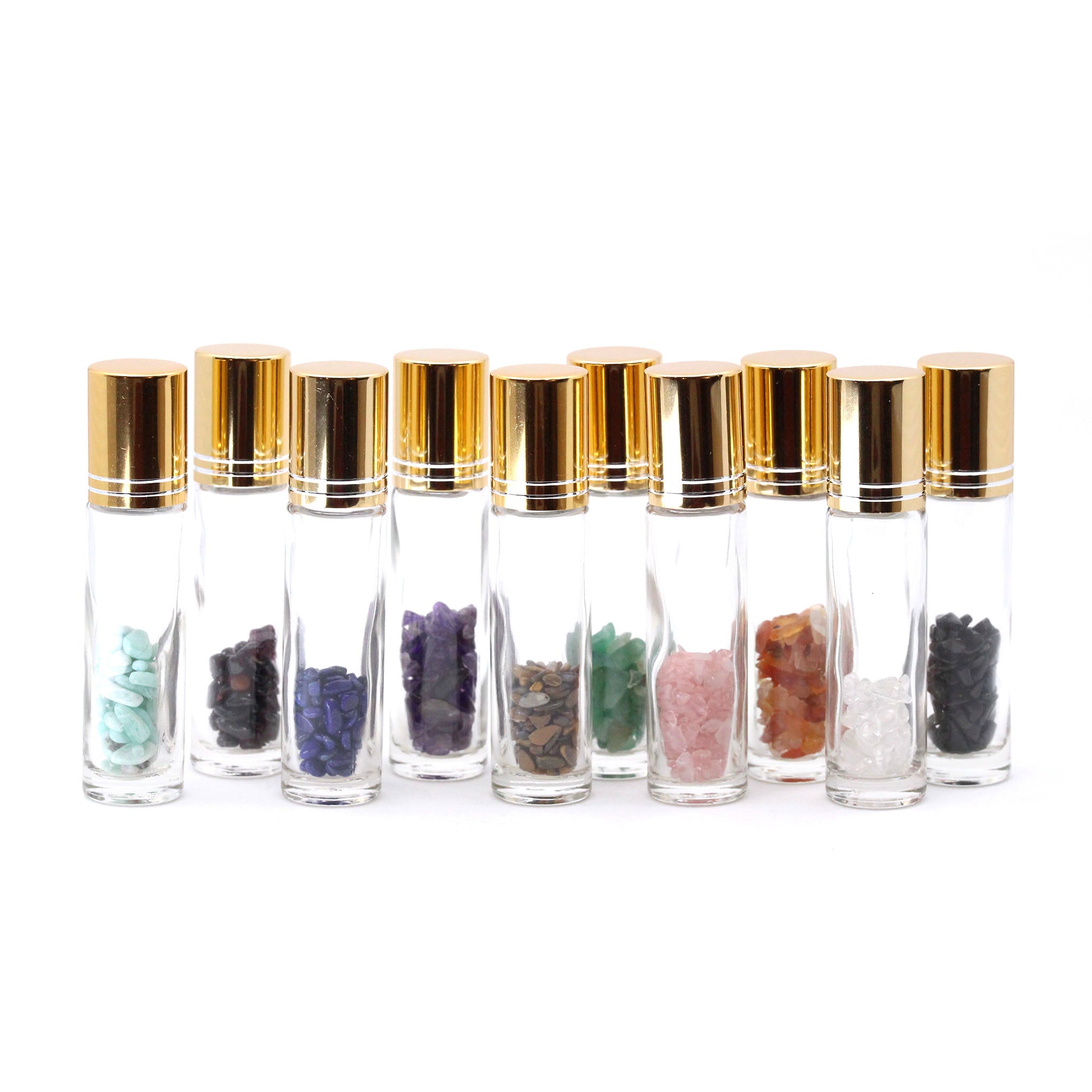 Perfume Roller with Crystal Chips - 10 Pcs