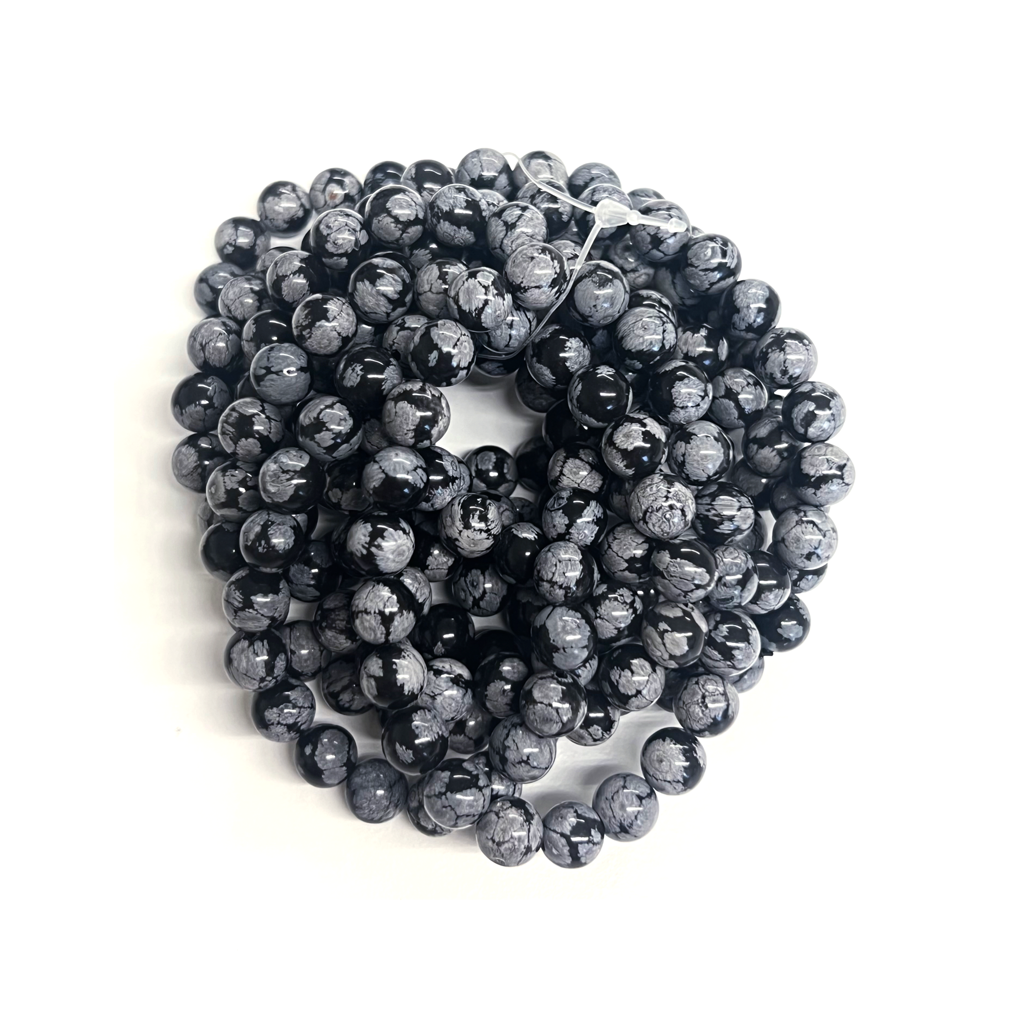 Snowflake Obsidian Bracelet 8mm - 10 Pcs