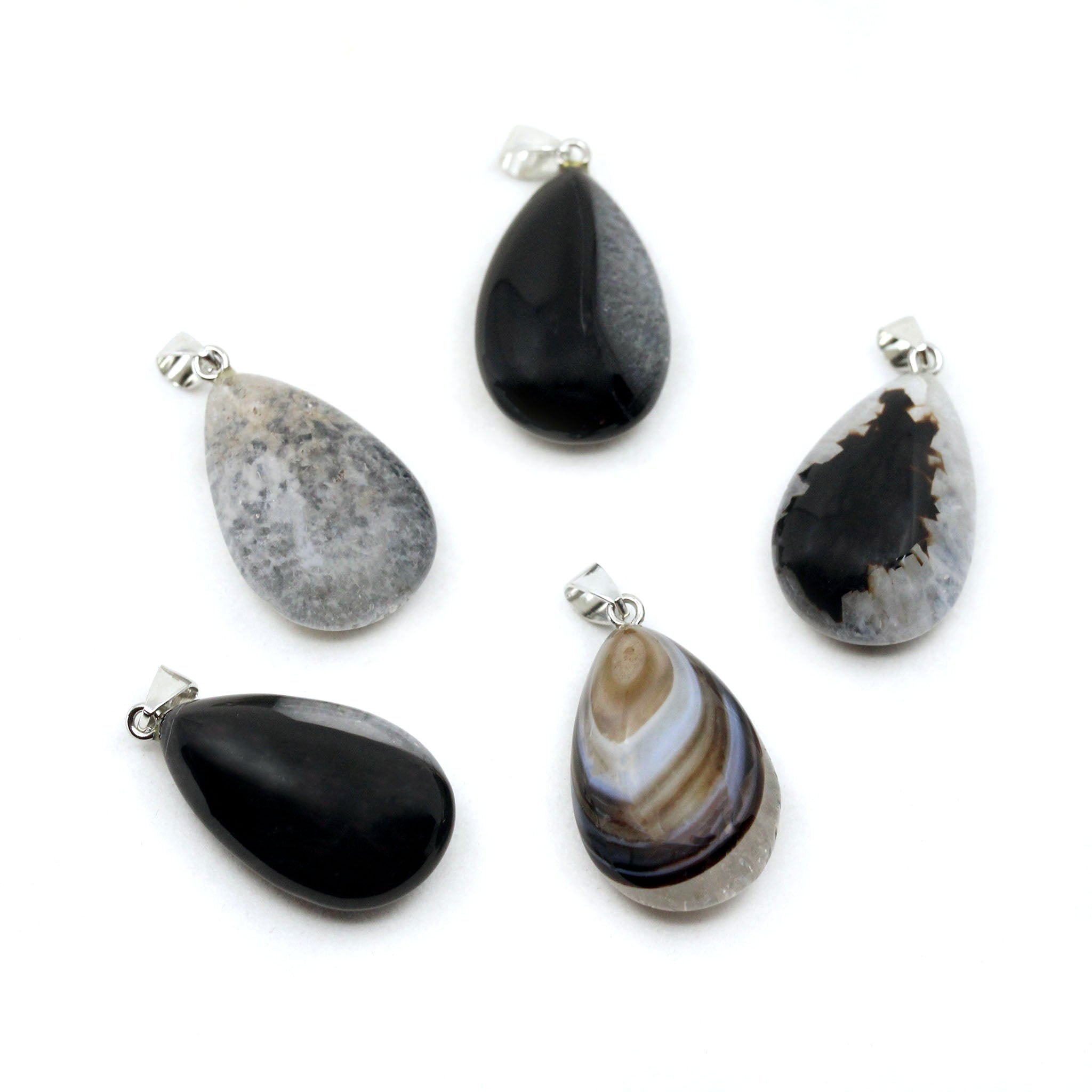 Teardrop Pendant 1.4 Inches - 5 Pcs