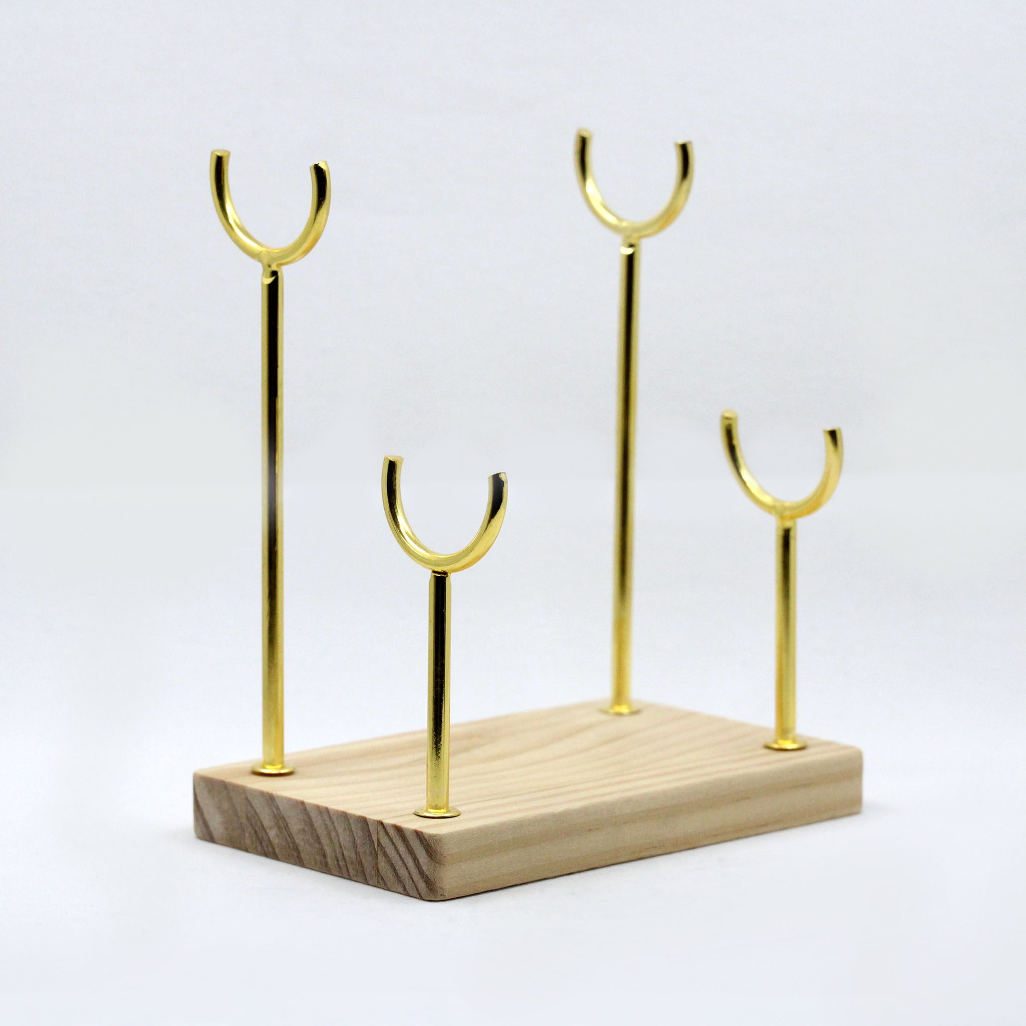 Double Wand Stand on Wood Base