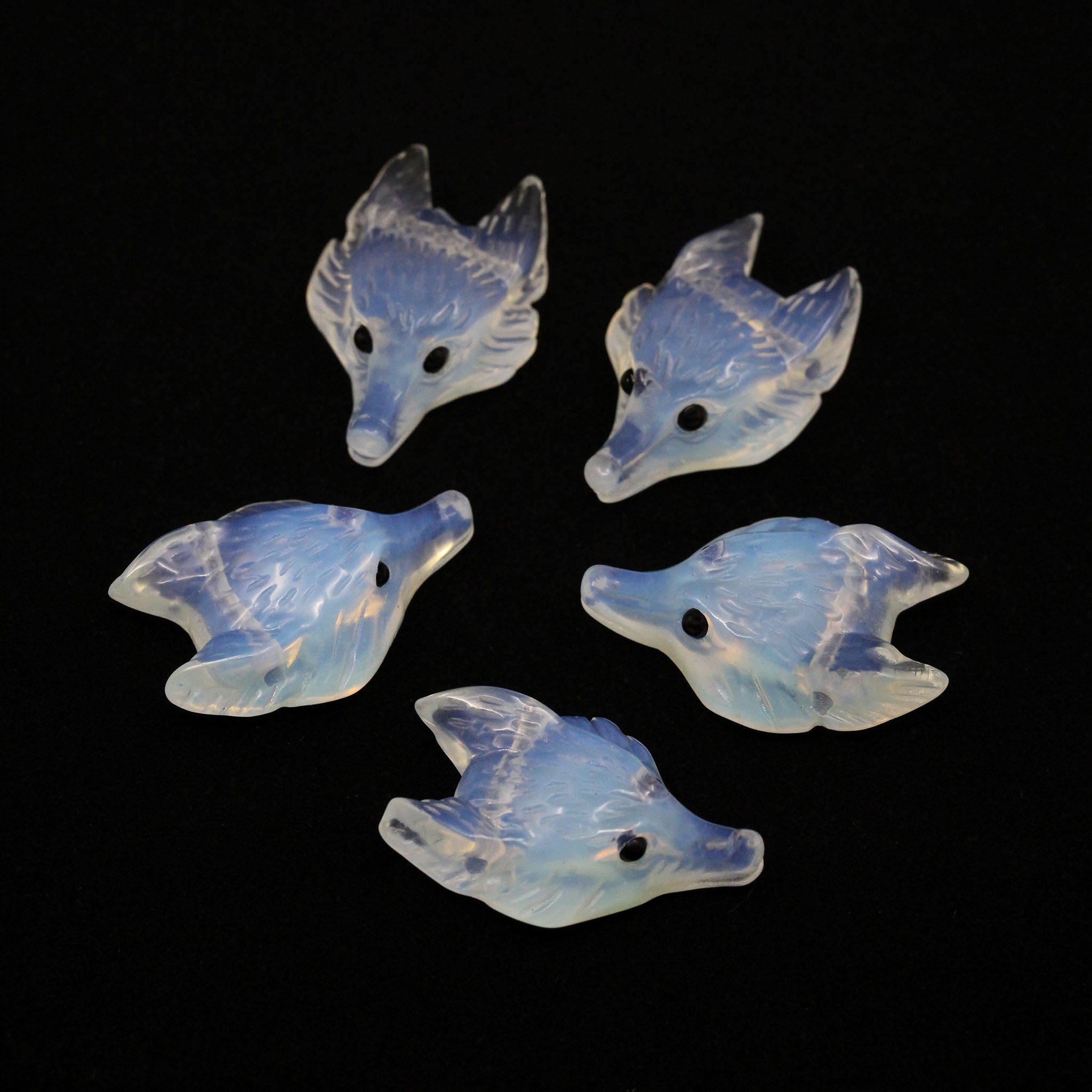 Wolf Head Pendant - 5 Pcs