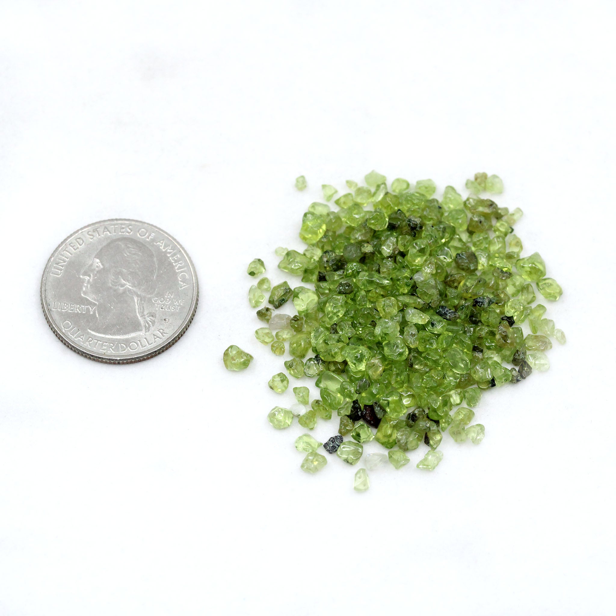 Peridot Mini Chips - 1 Pound