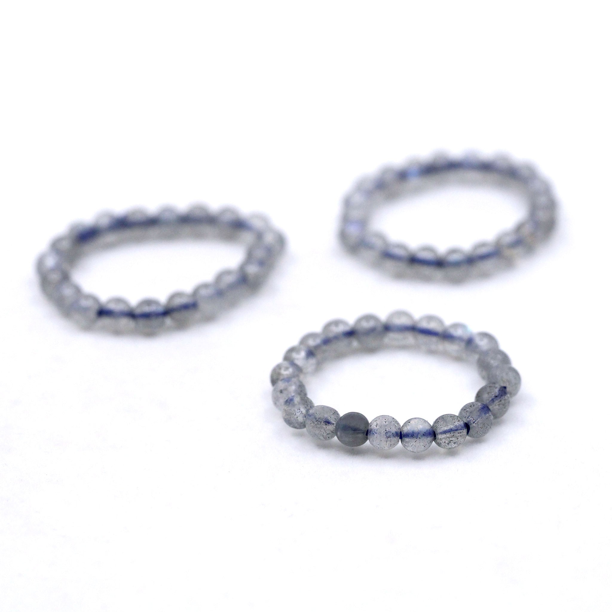 Labradorite Bead Ring - 50 Pcs