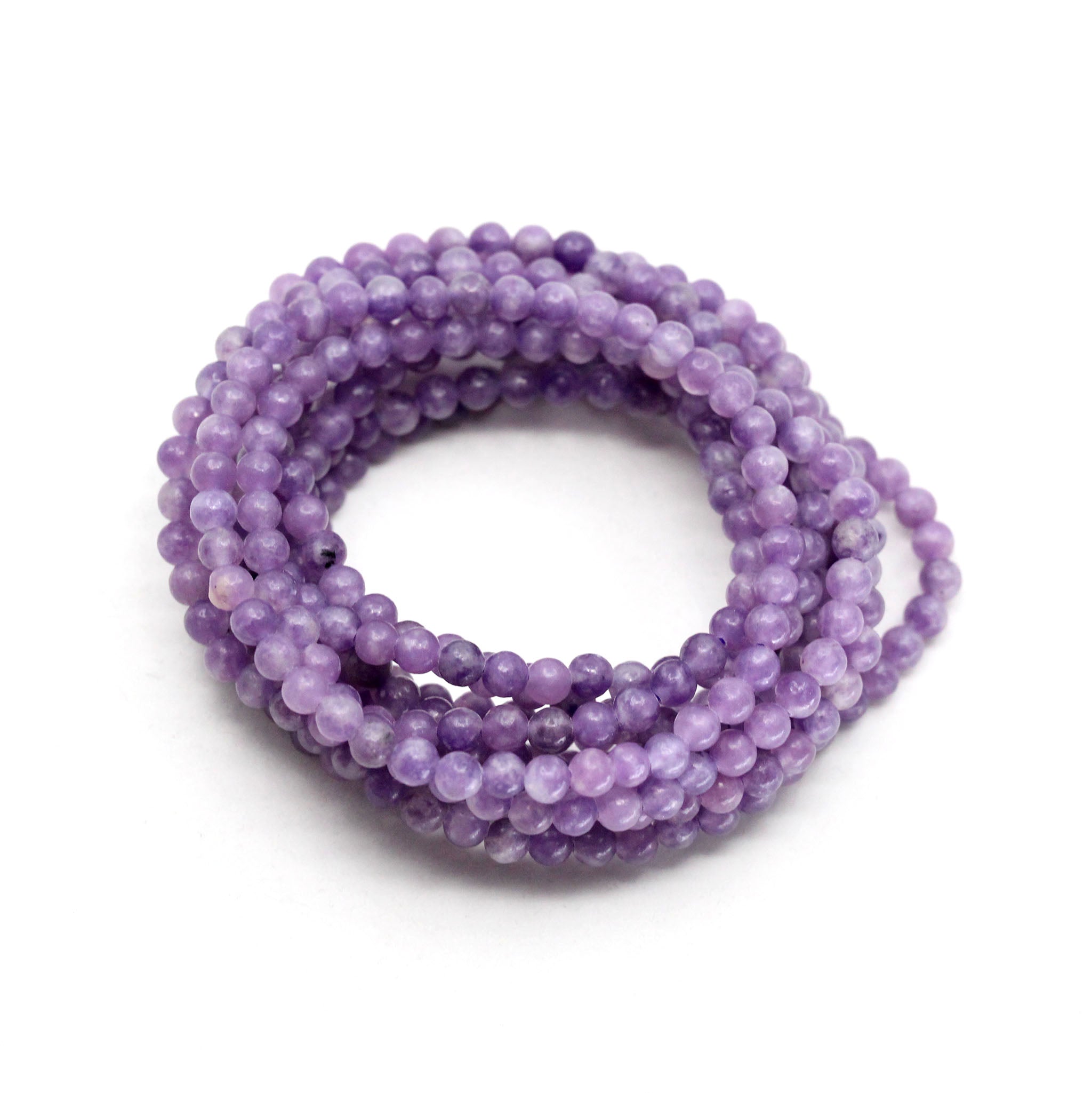 Lepidolite Bracelet 4mm - 10 Pcs