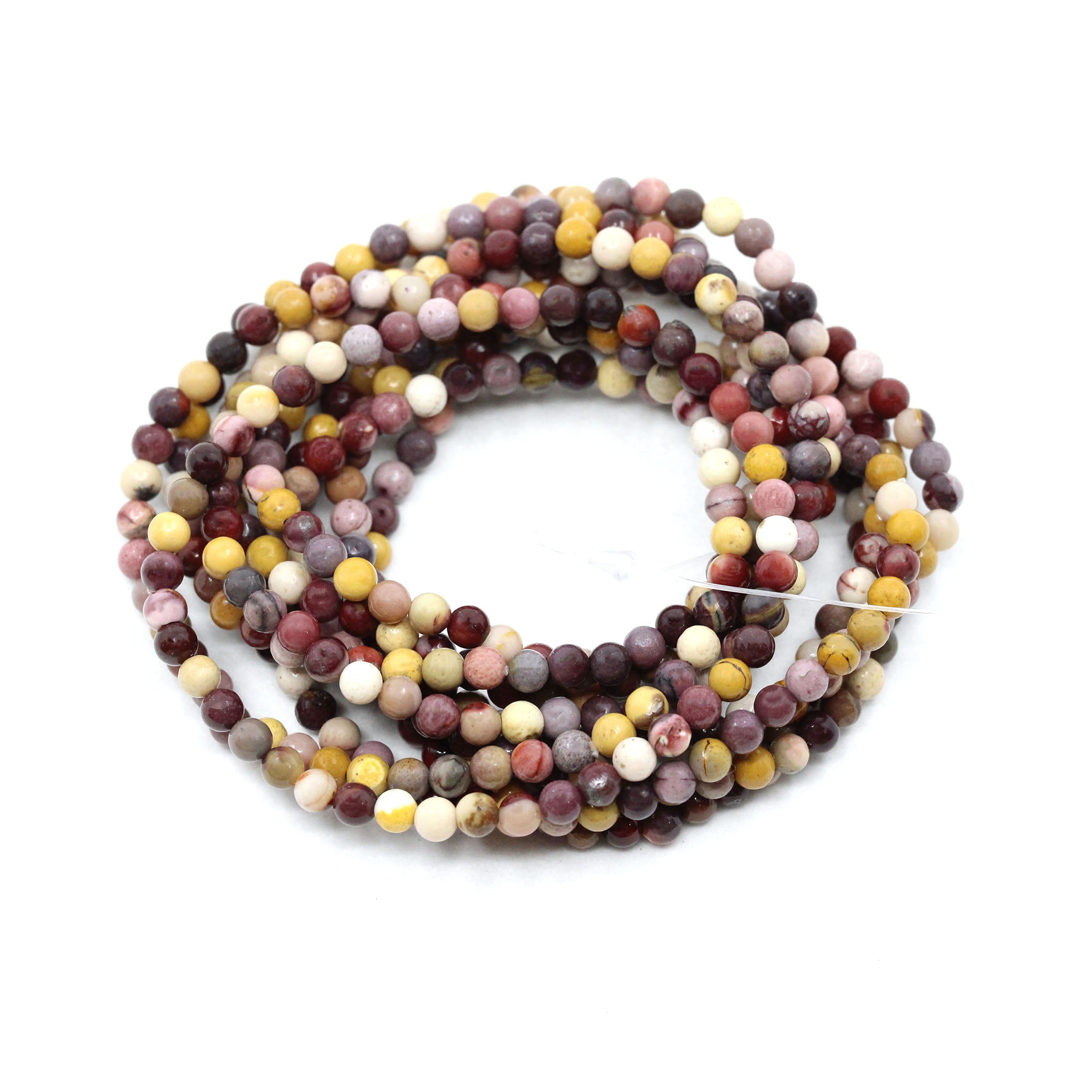 Mookaite Jasper Bracelet 4mm - 10 Pcs