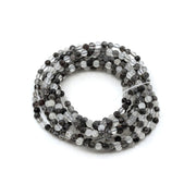Black Tourmaline with Quartz Bracelet 4mm - 10 Pcs
