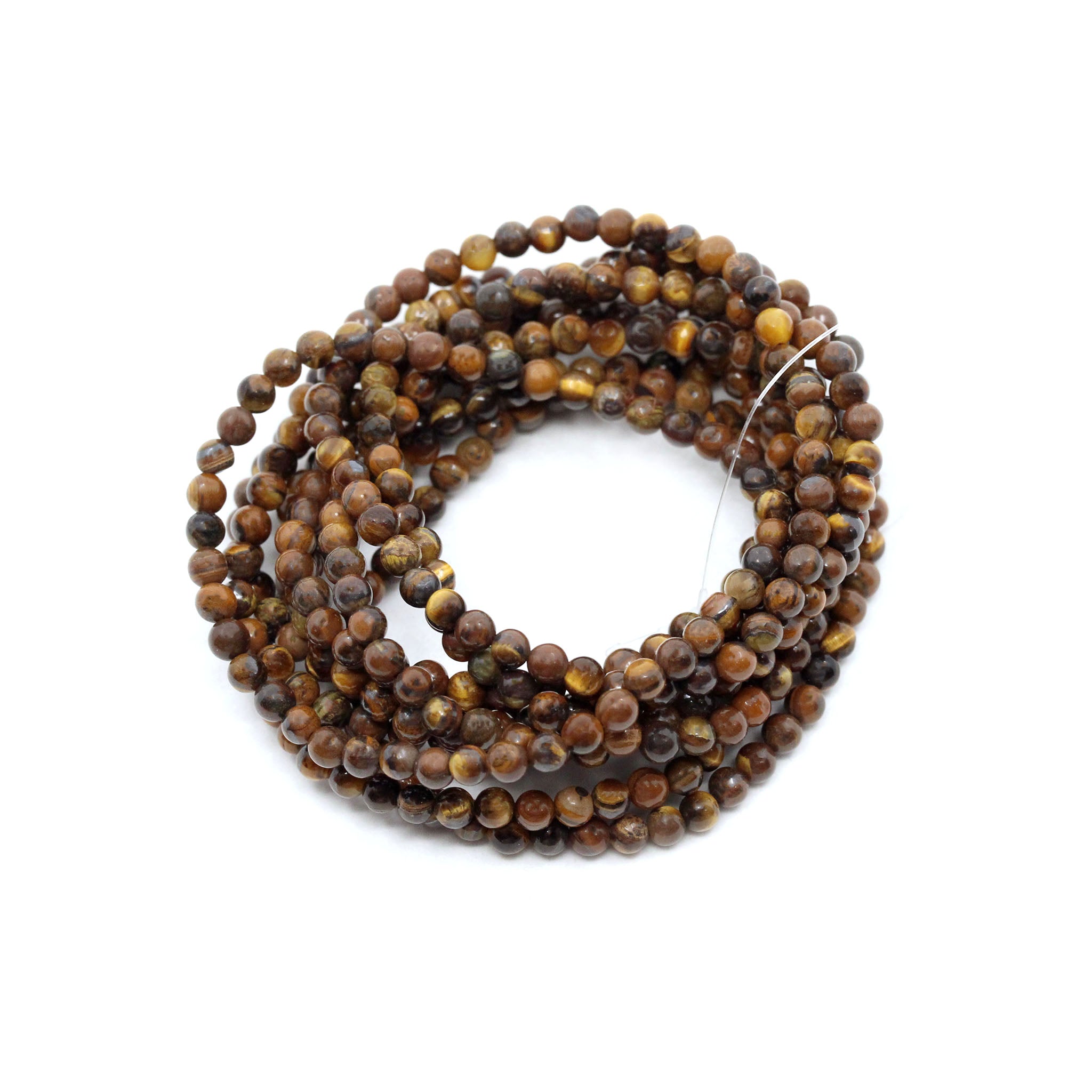 Yellow Tiger Eye Bracelet 4mm - 10 Pcs