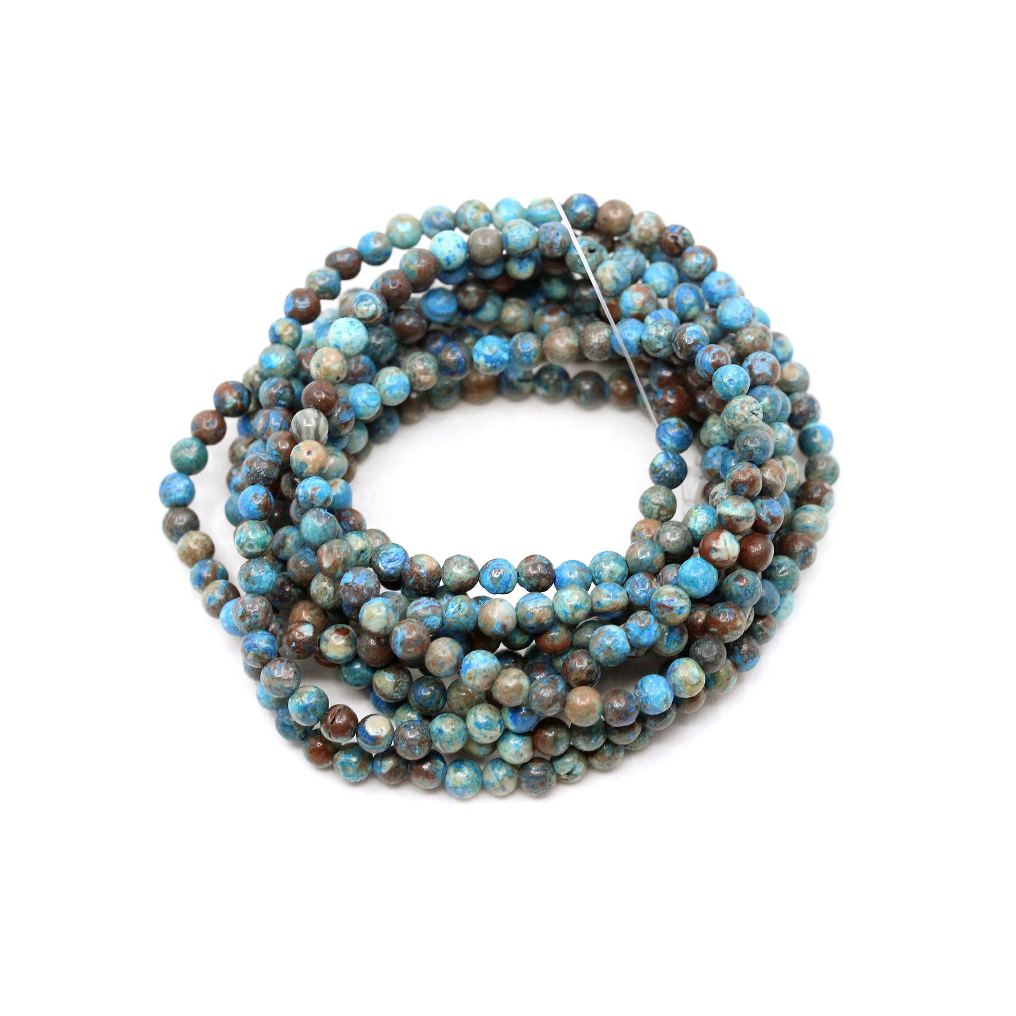 Chryscolla Bracelet 4mm - 10 Pcs