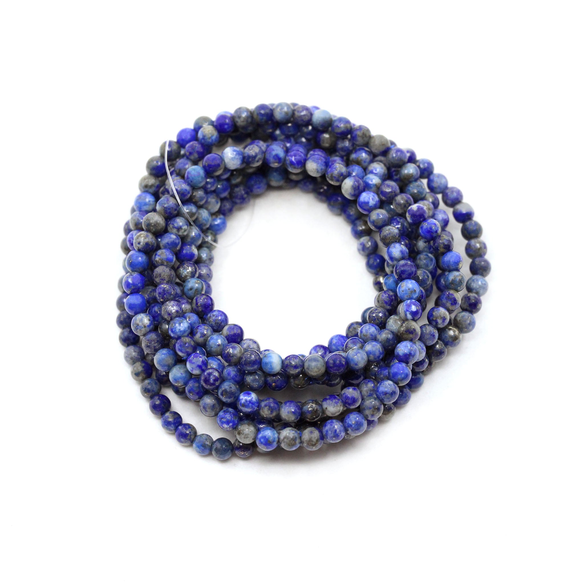 Lapis Bracelet 4mm - 10 Pcs