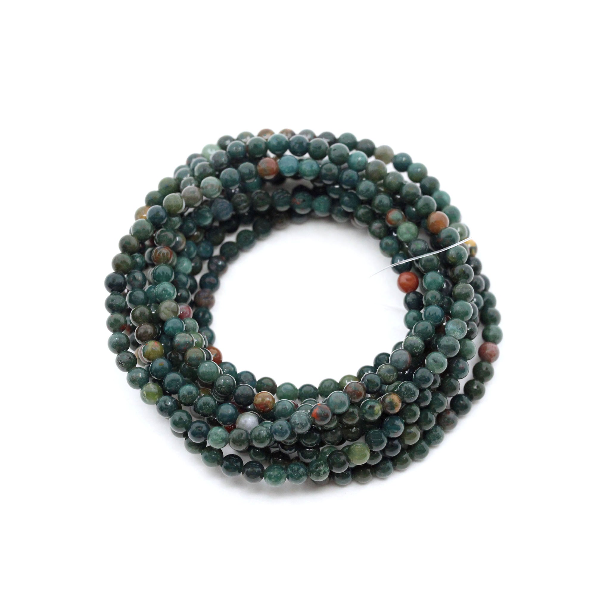 Bloodstone Bracelet 4mm - 10 Pcs