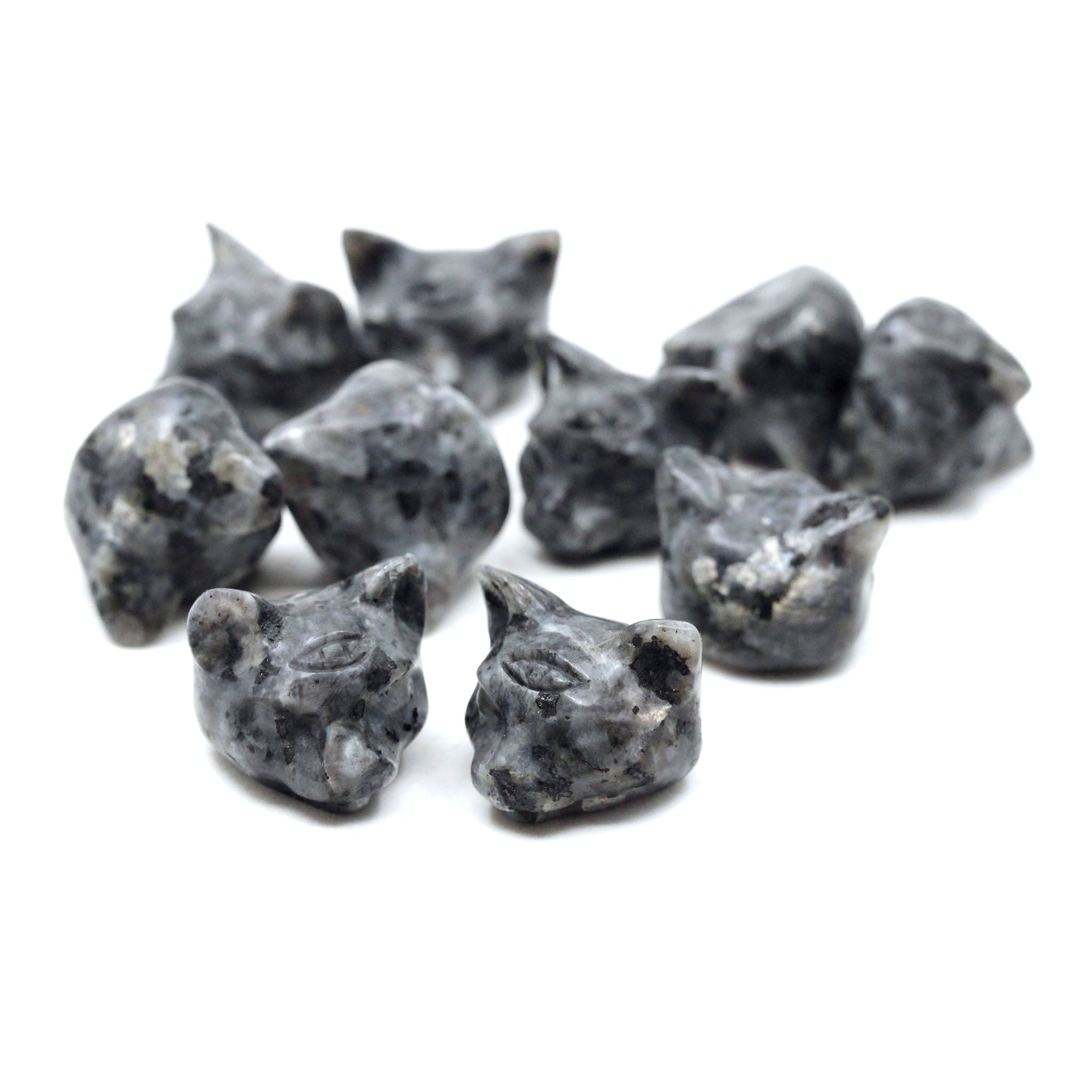 Cat Head with Third Eye 1 Inche - 10 Pcs