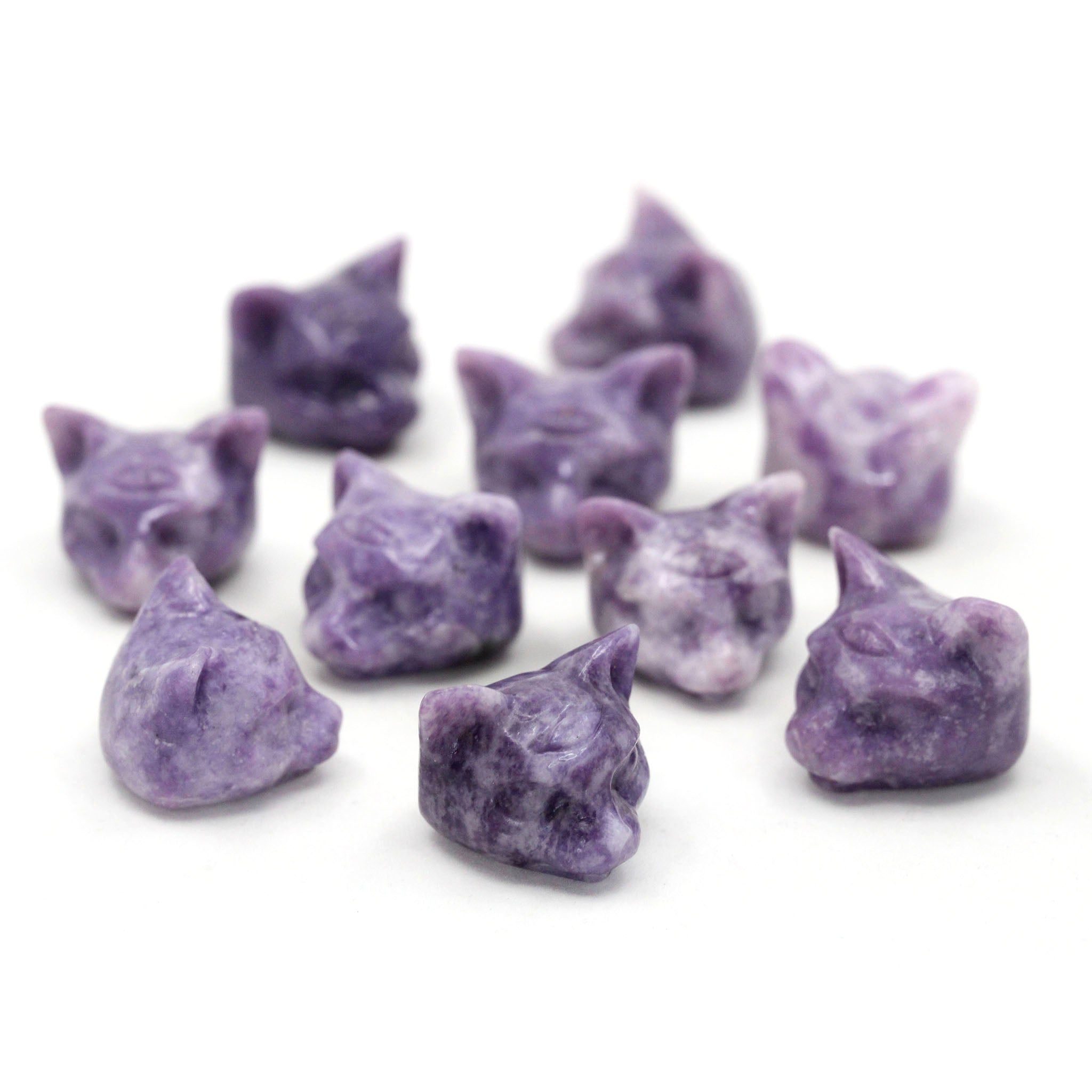 Cat Head with Third Eye 1 Inche - 10 Pcs