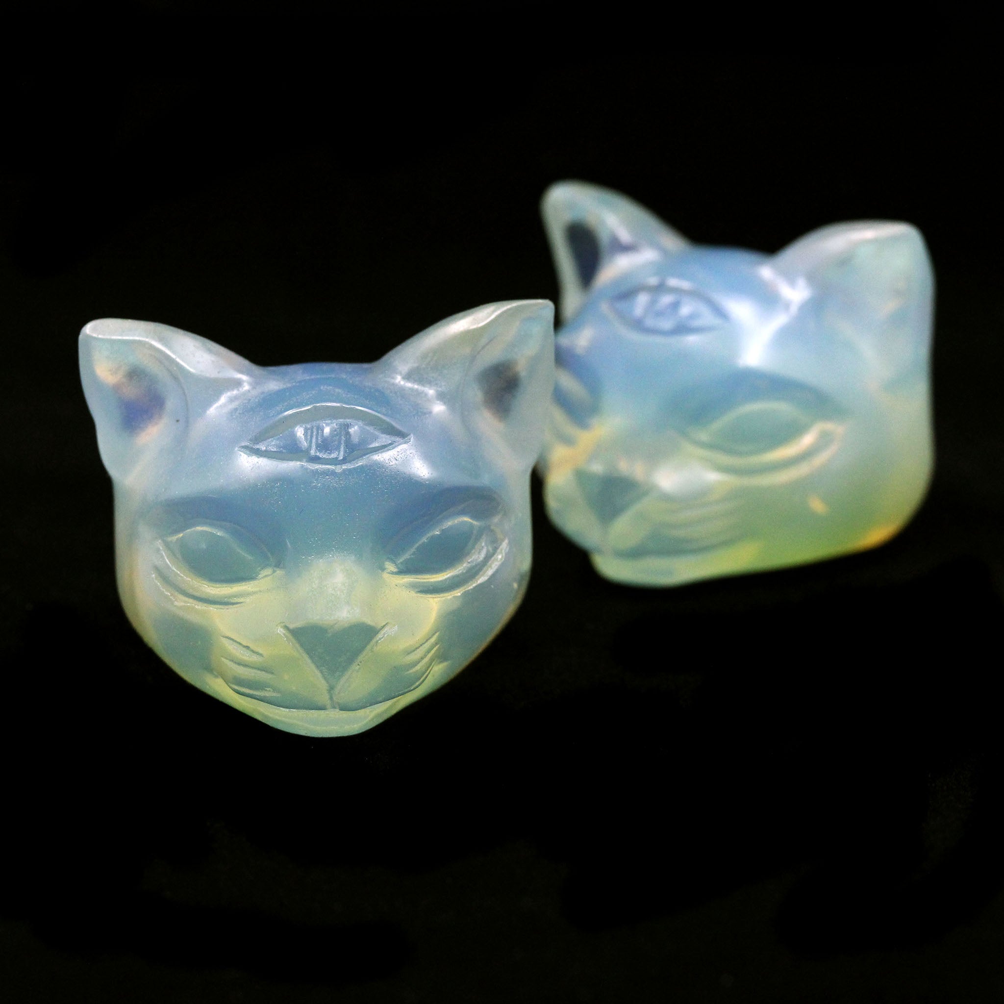 Cat Head with Third Eye 2 Inches