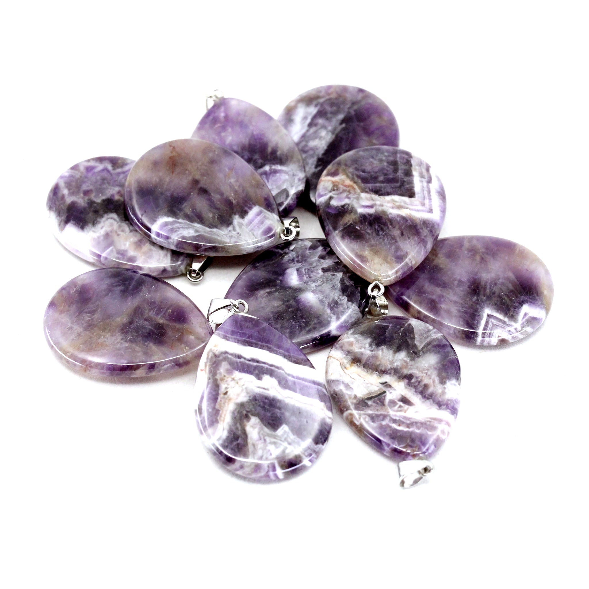 Flat Teardrop Pendant - 10 Pcs