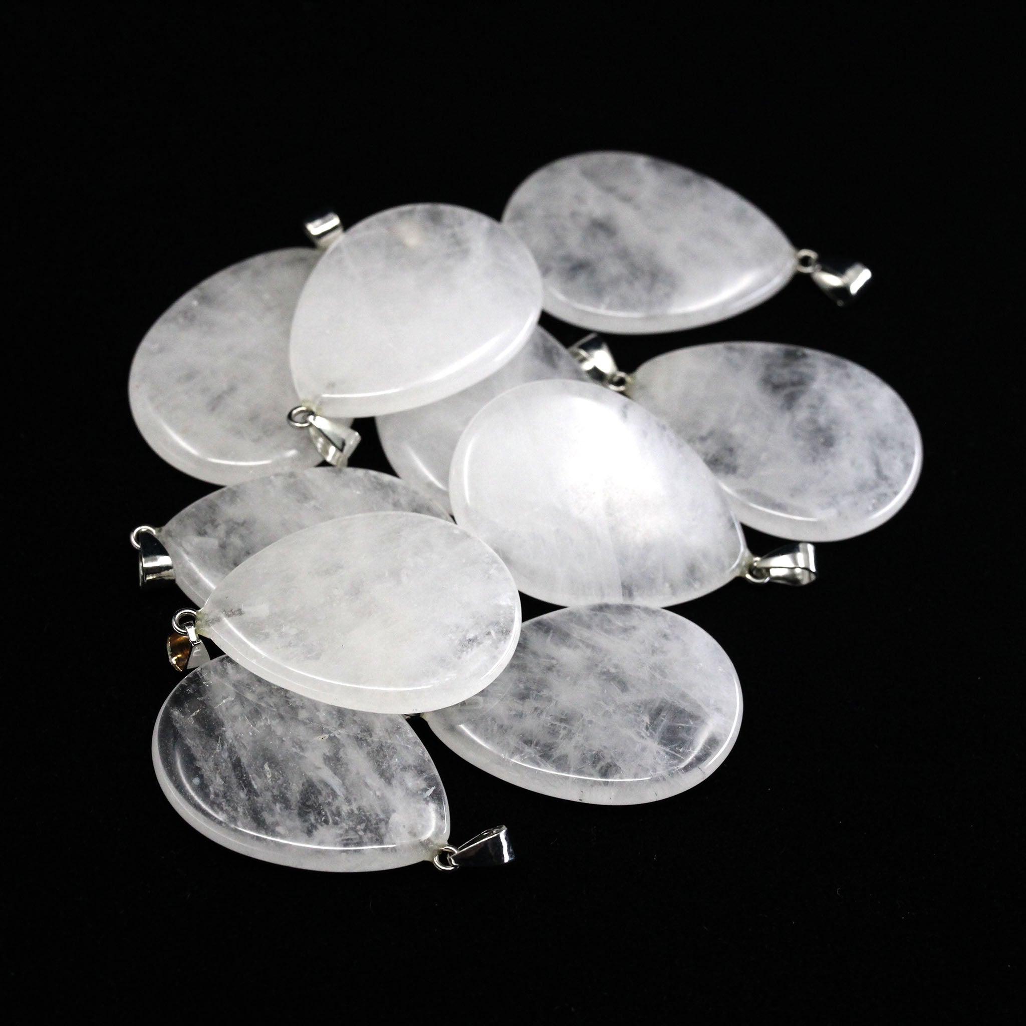 Flat Teardrop Pendant - 10 Pcs