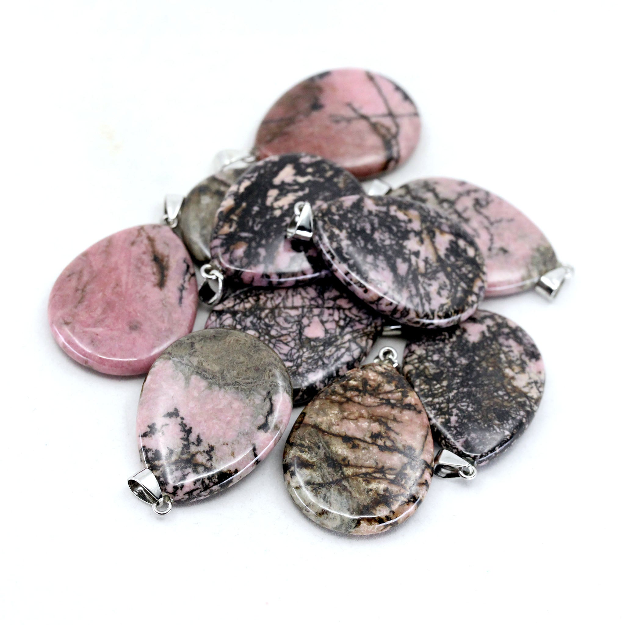 Flat Teardrop Pendant - 10 Pcs