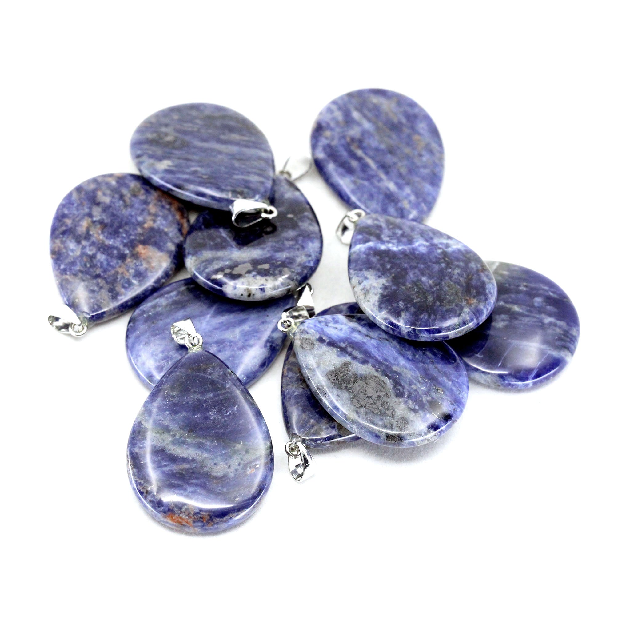 Flat Teardrop Pendant - 10 Pcs