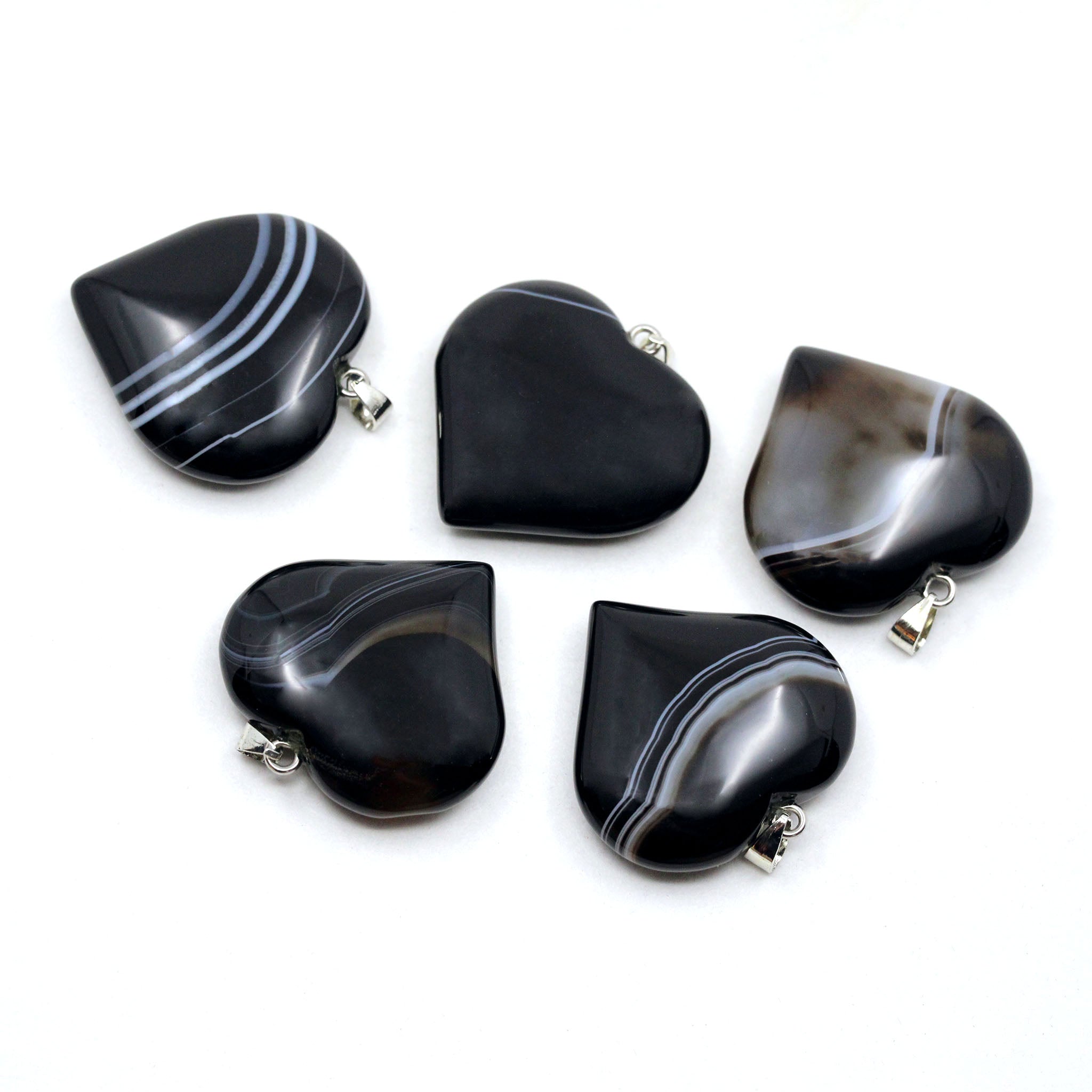 Heart Pendant 1.6 Inches - 5 Pcs