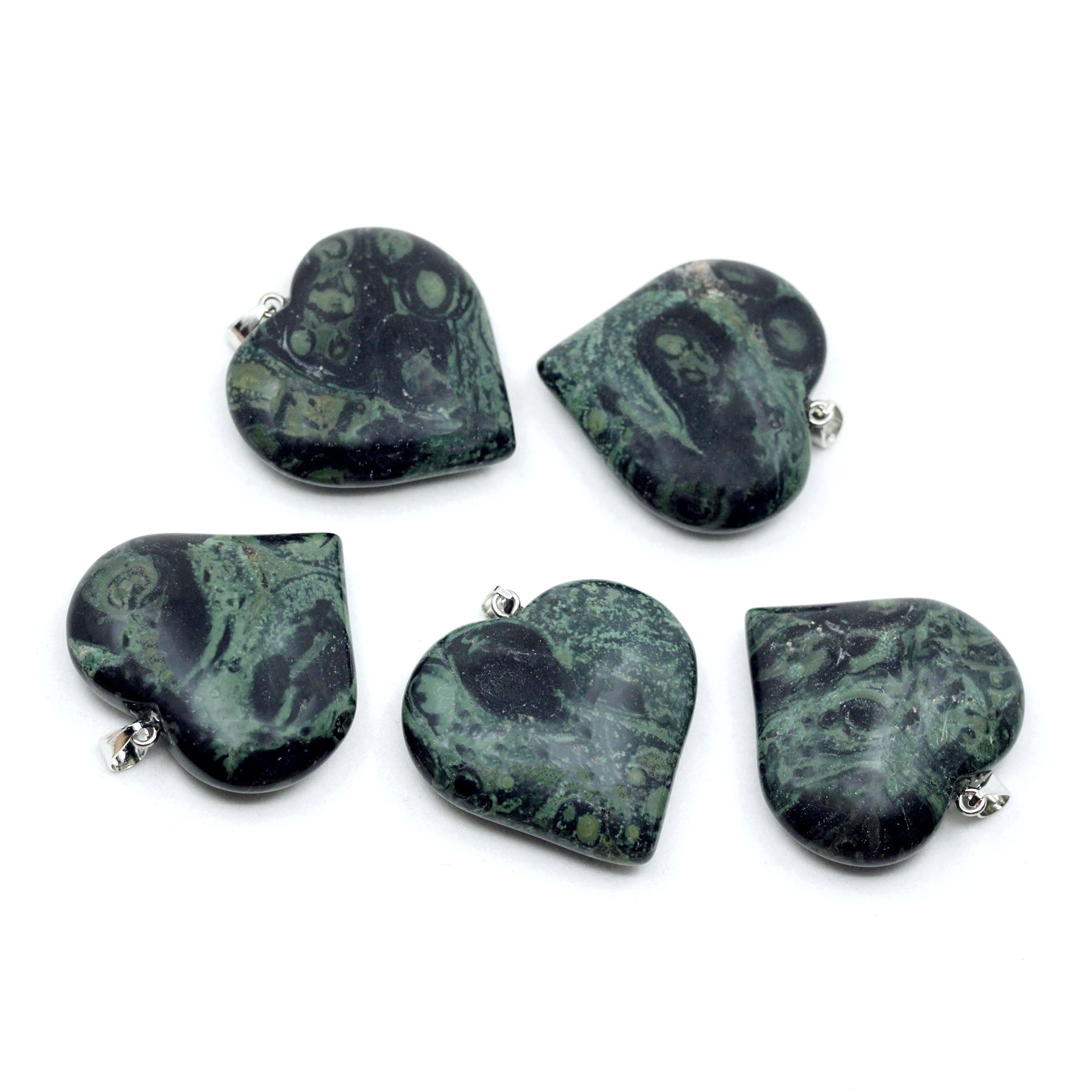 Heart Pendant 1.6 Inches - 5 Pcs