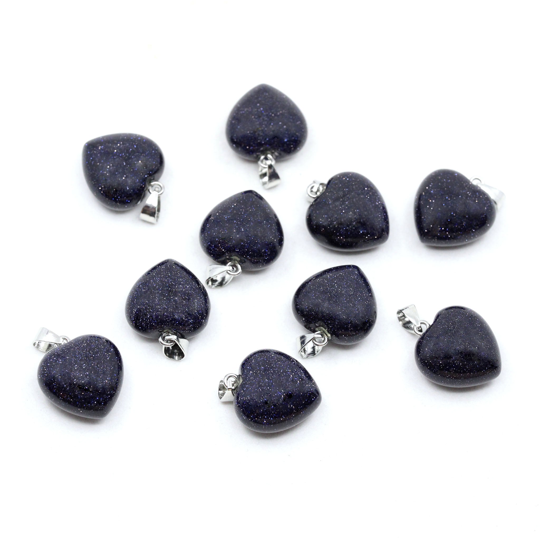 Heart Pendant 0.8 Inch (20 mm) - 10 Pcs