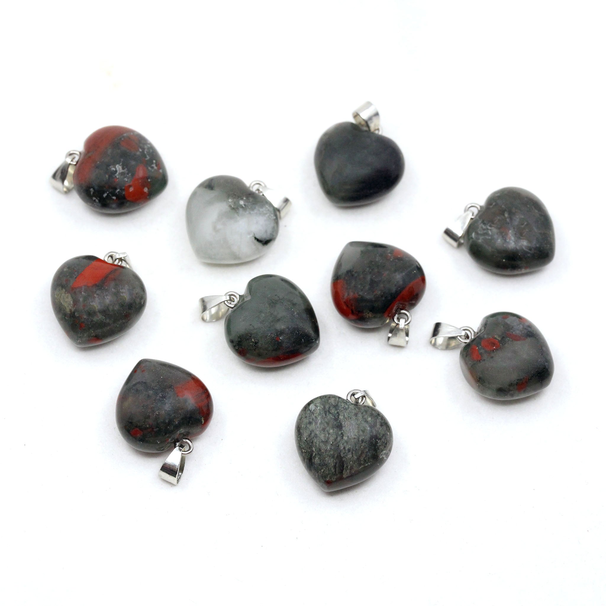 Heart Pendant 0.8 Inch (20 mm) - 10 Pcs