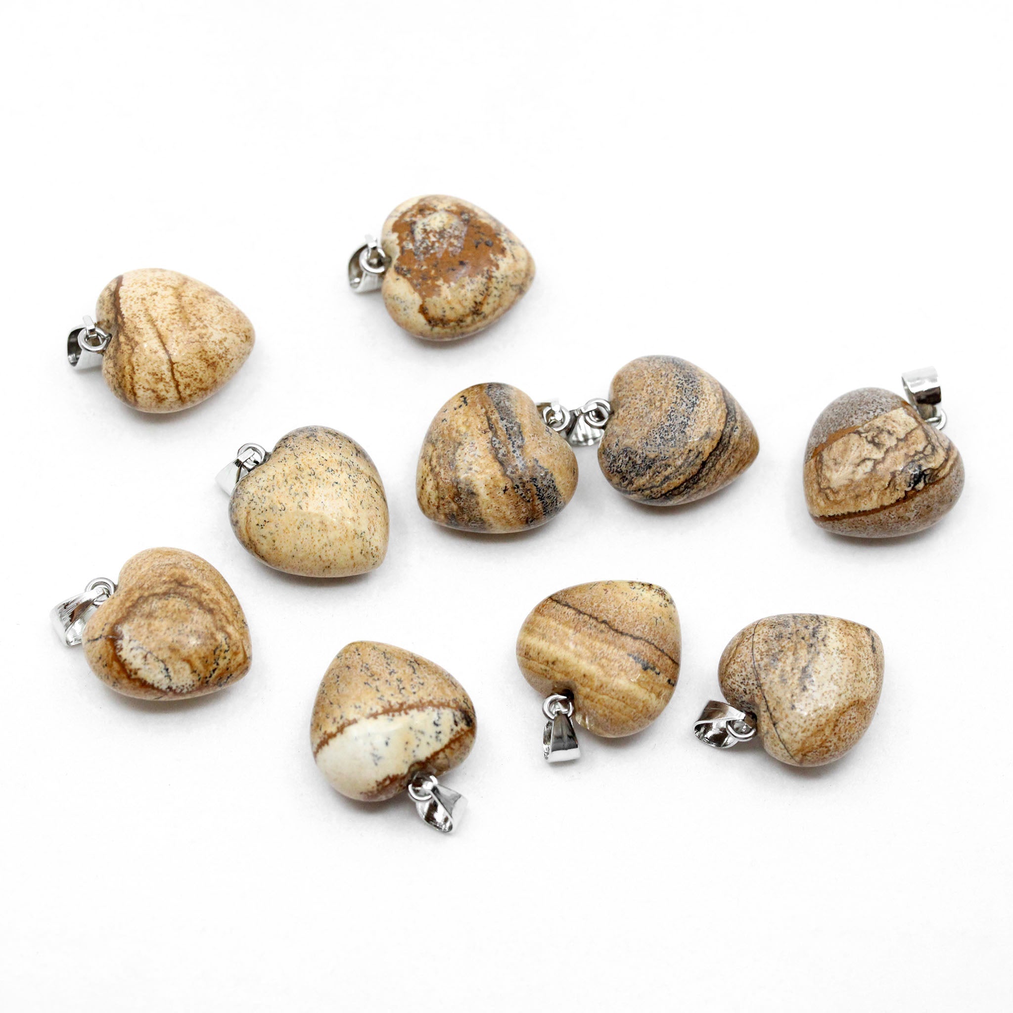 Heart Pendant 0.8 Inch (20 mm) - 10 Pcs