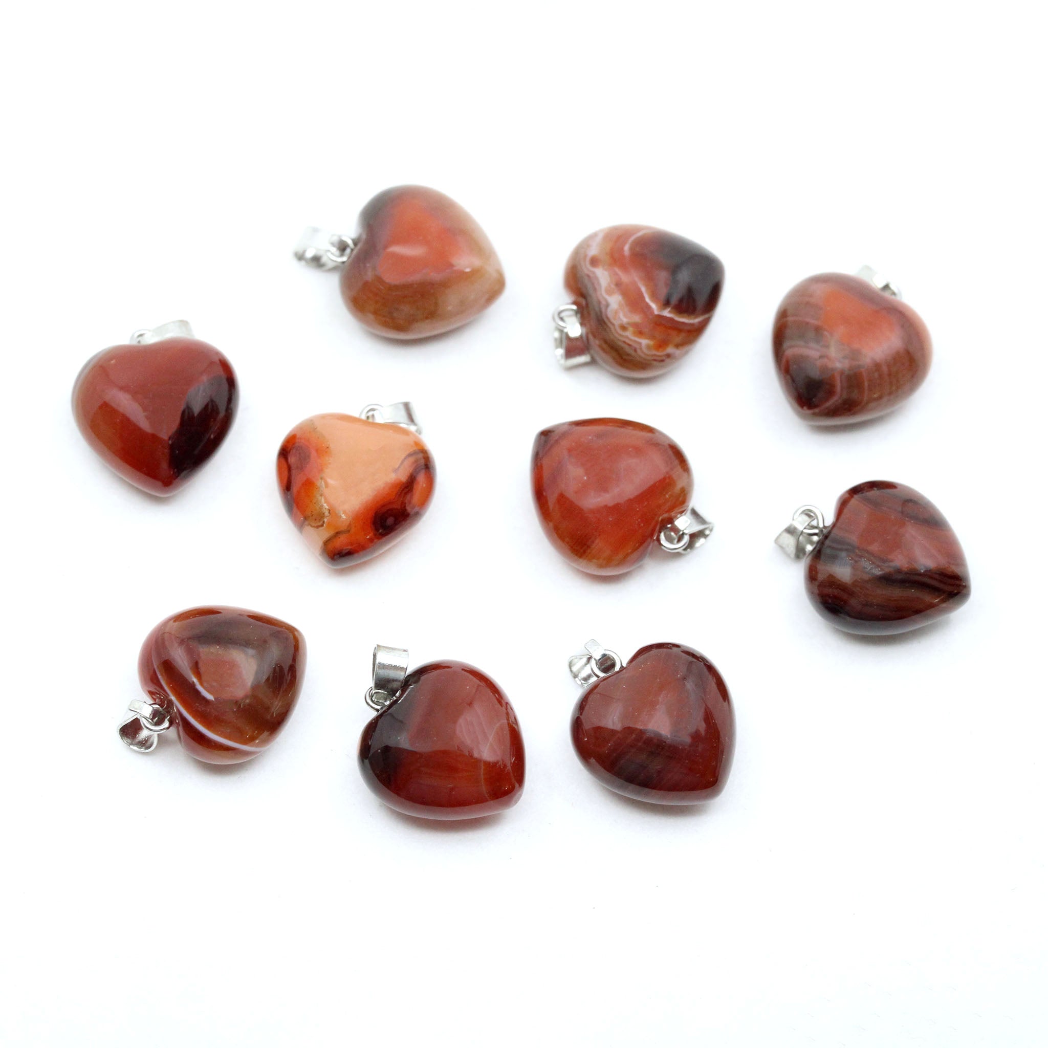 Heart Pendant 0.8 Inch (20 mm) - 10 Pcs