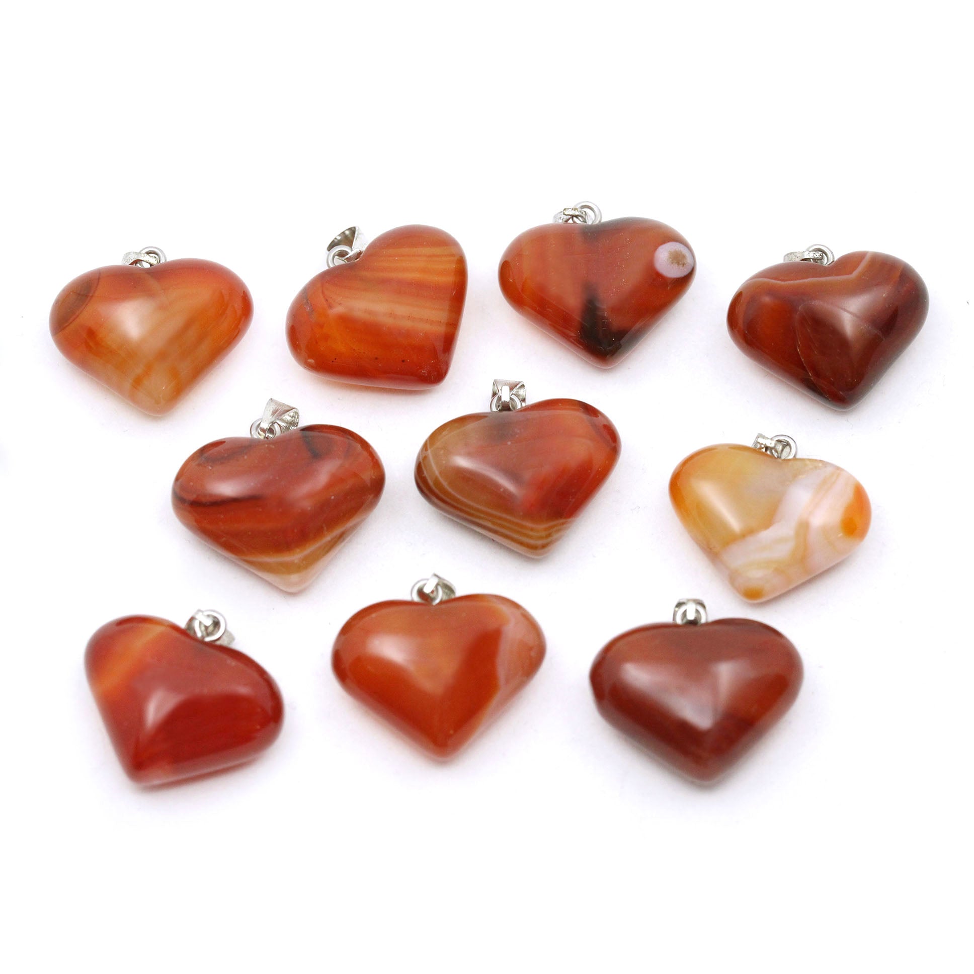 Heart Pendant 1 Inch - 10 Pcs