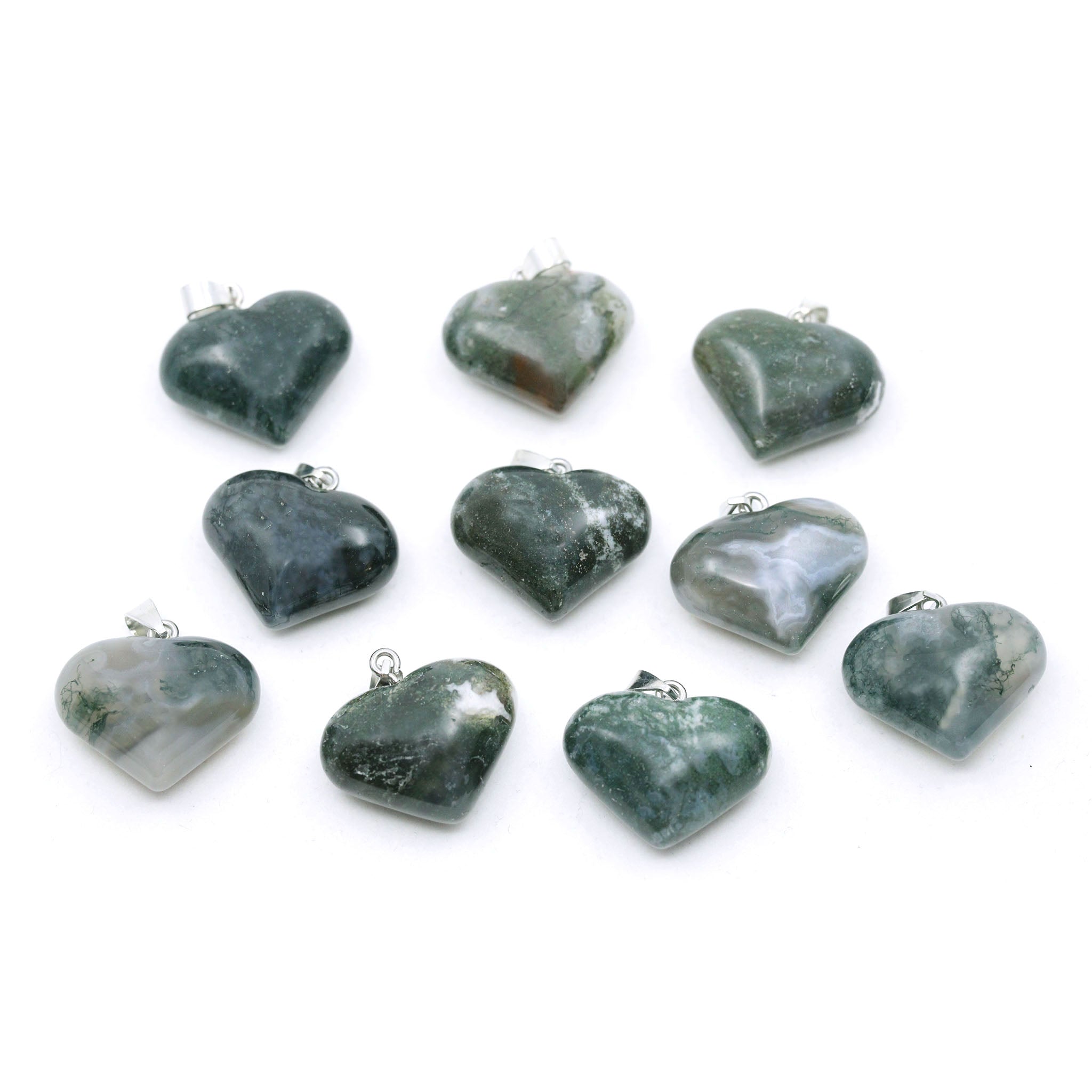 Heart Pendant 1 Inch - 10 Pcs