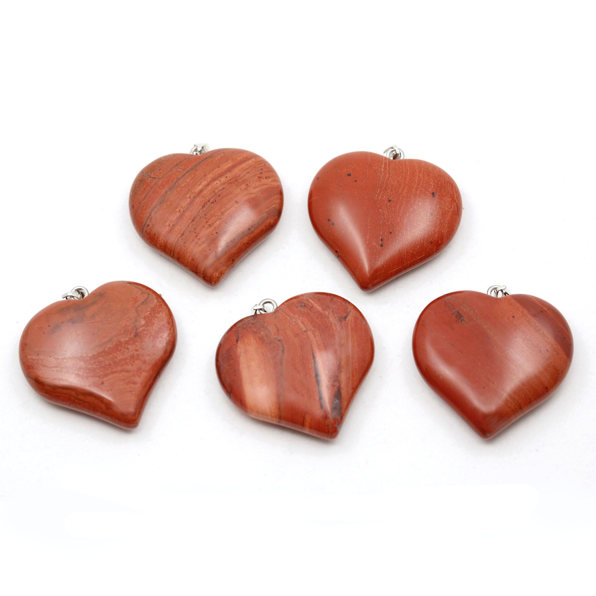Heart Pendant 1.6 Inches - 5 Pcs