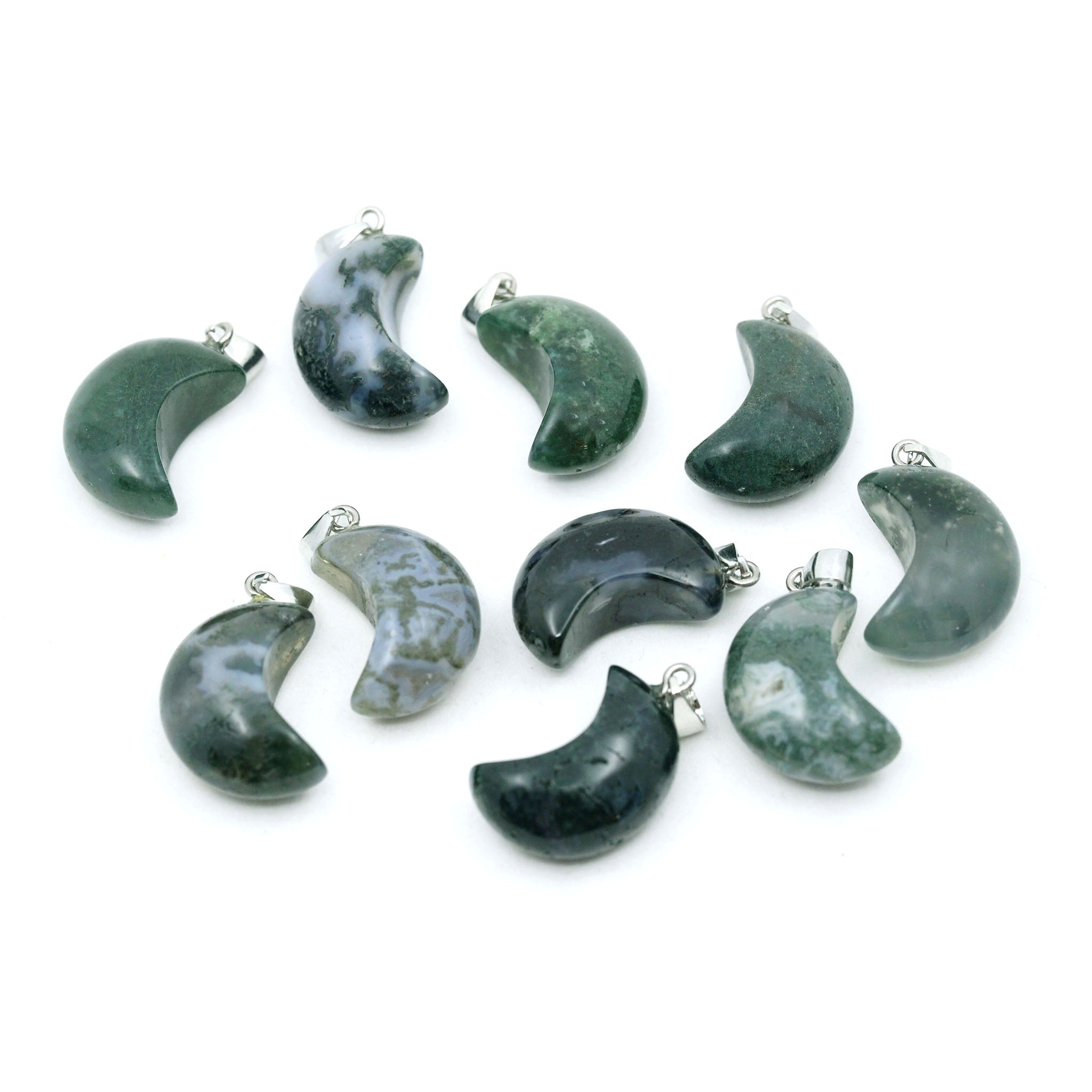 Puffy Moon Pendant - 10 Pcs