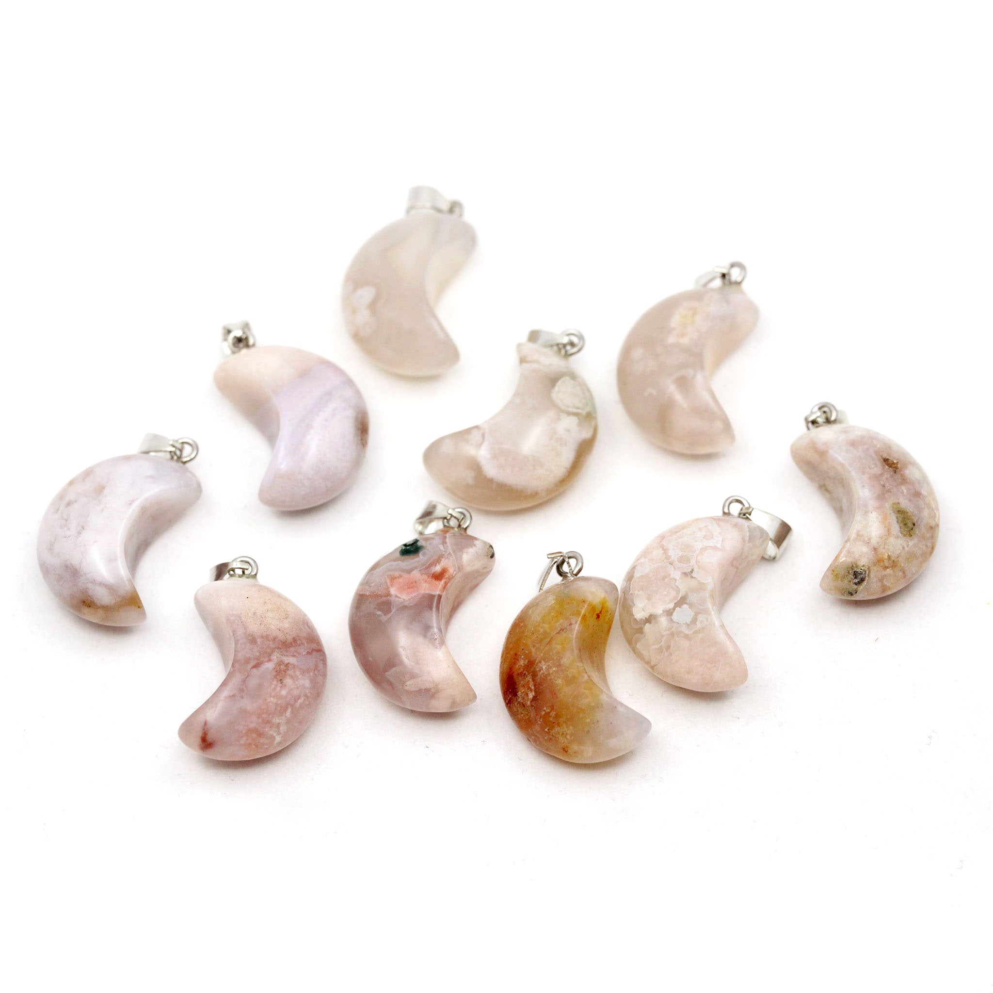 Puffy Moon Pendant - 10 Pcs