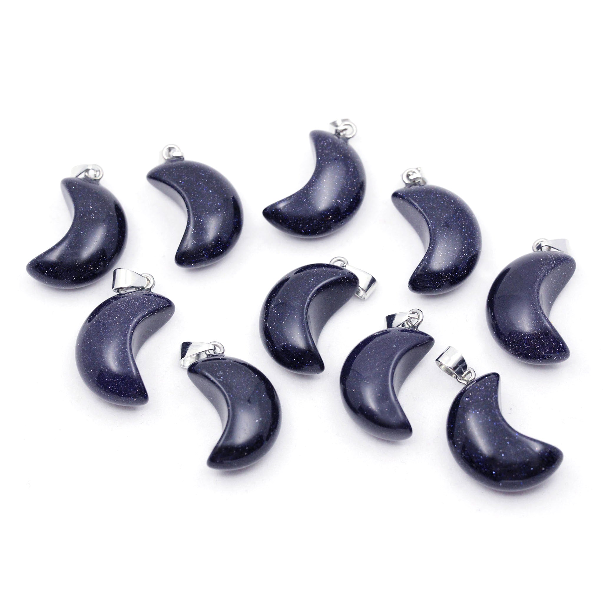Puffy Moon Pendant - 10 Pcs