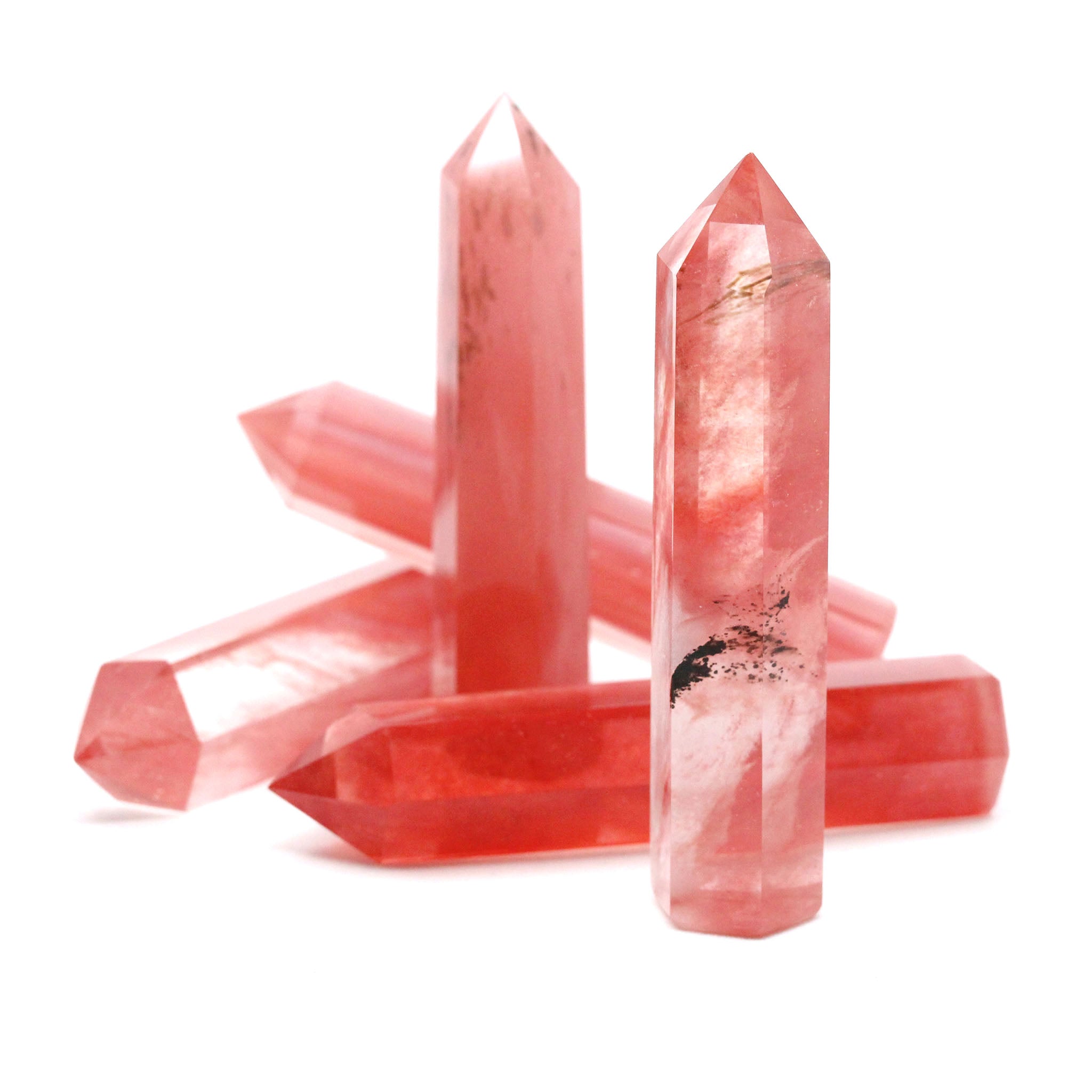 Cherry Quartz Point - 5 Pcs / Set