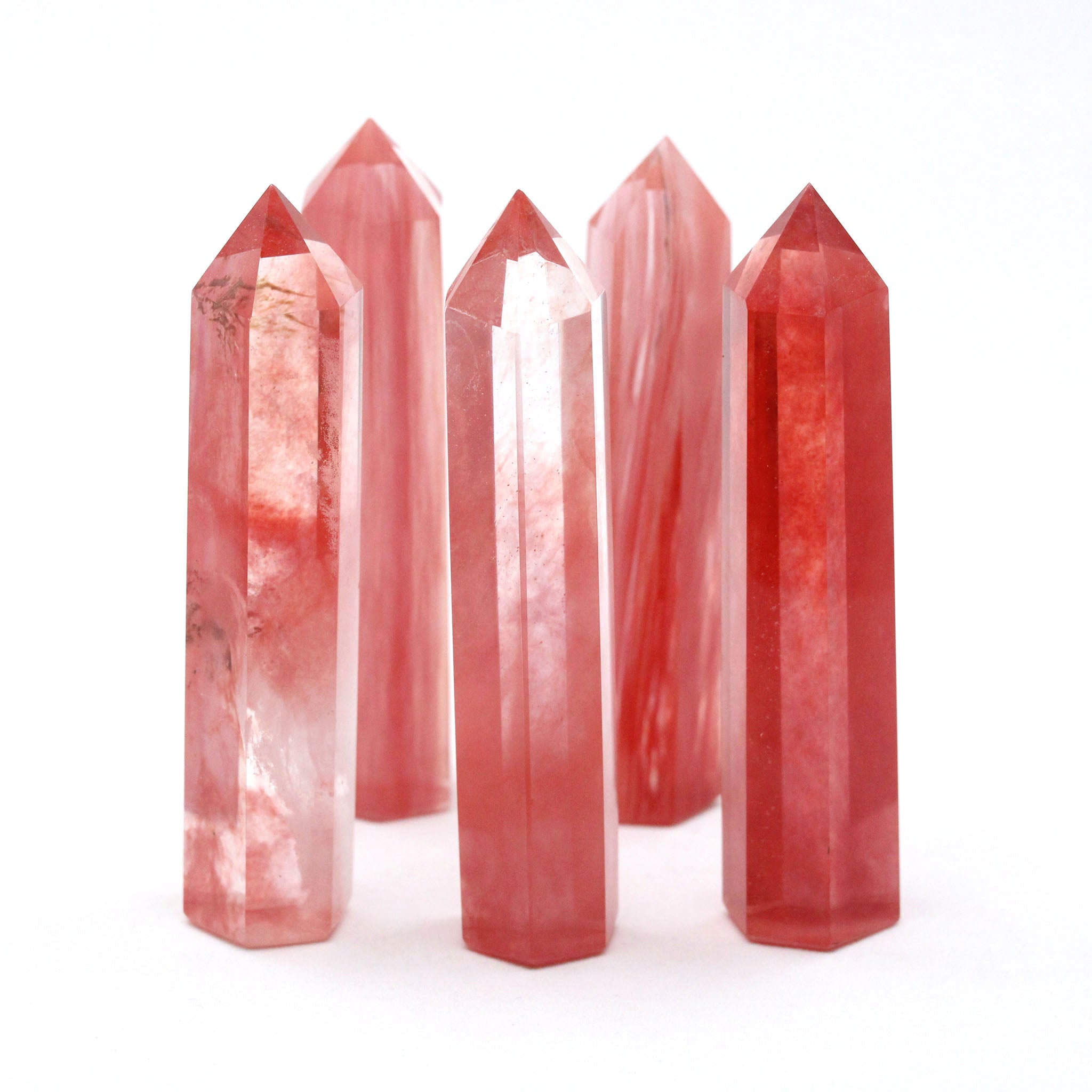 Cherry Quartz Point - 5 Pcs / Set