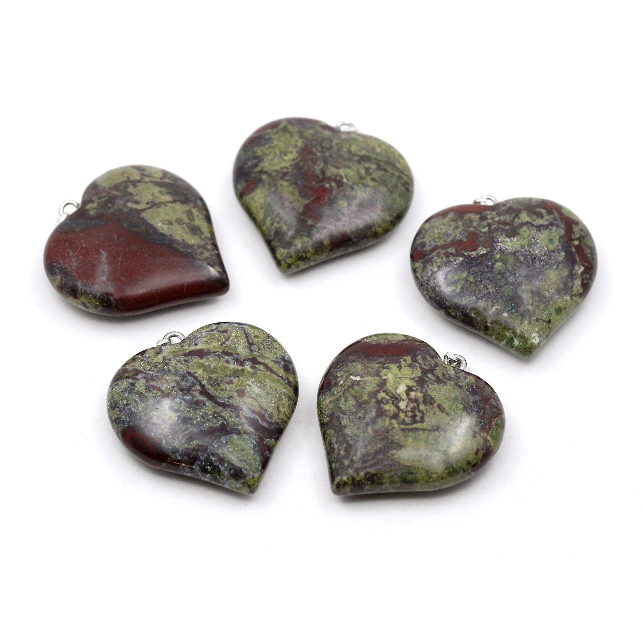 Heart Pendant 1.6 Inches - 5 Pcs