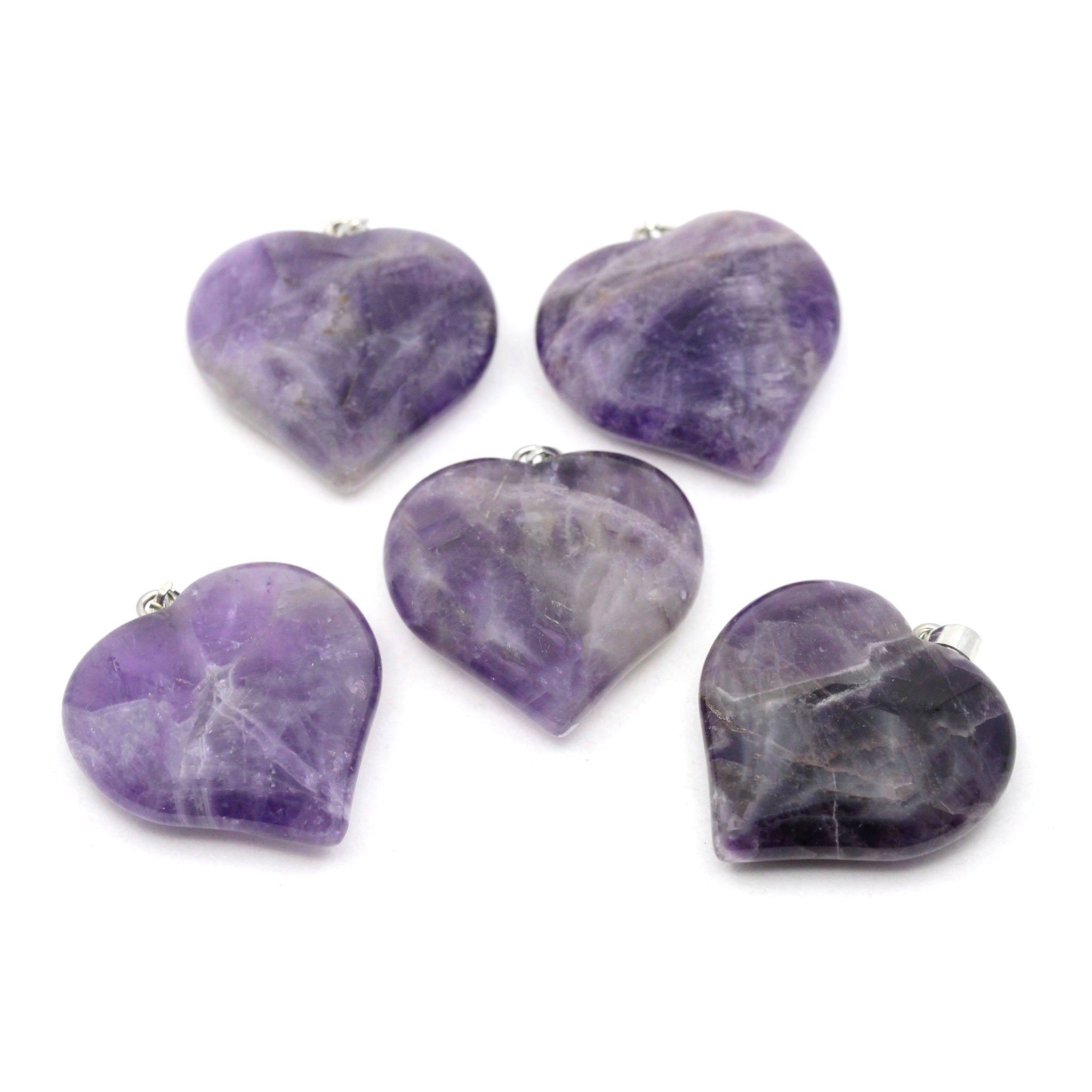 Heart Pendant 1.6 Inches - 5 Pcs