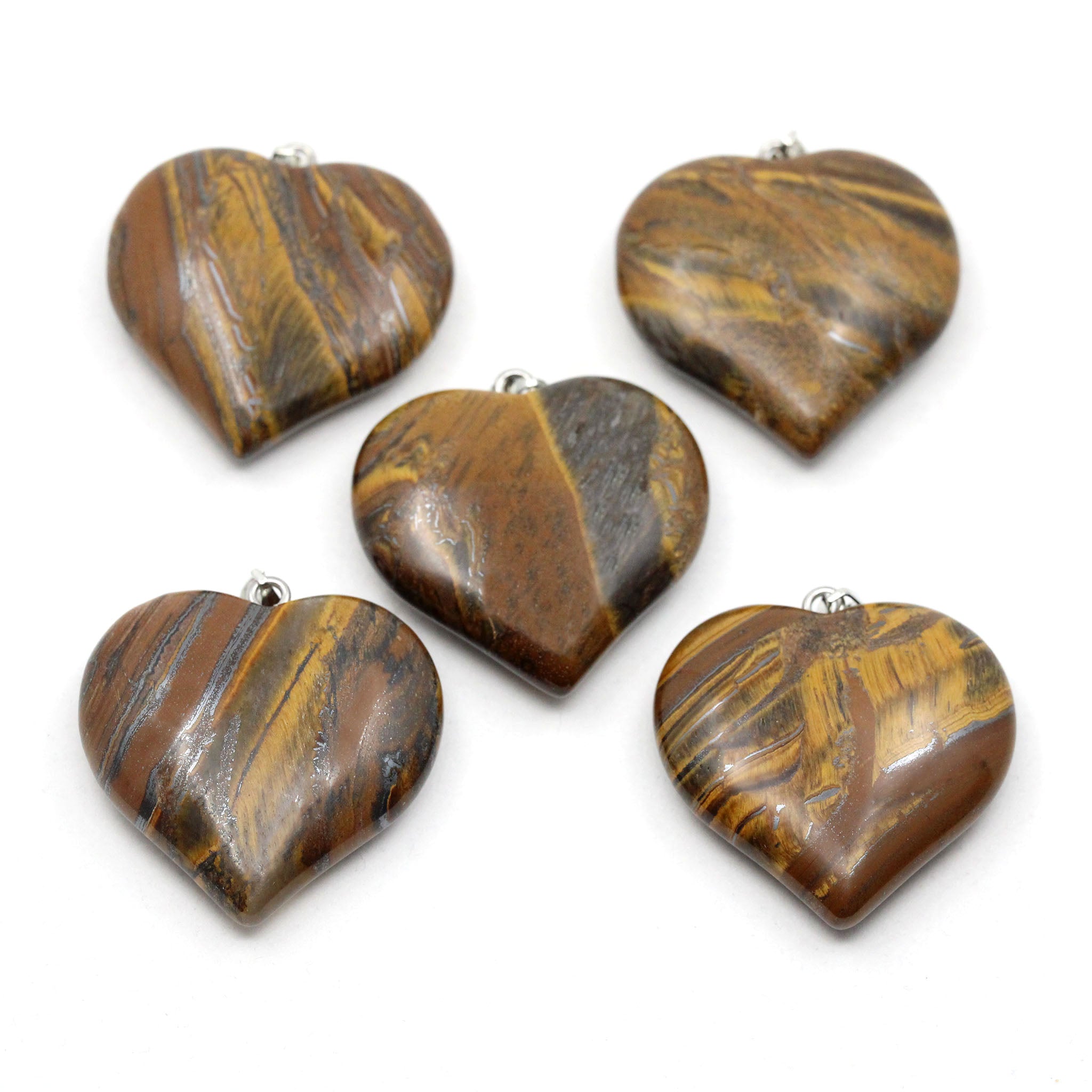 Heart Pendant 1.6 Inches - 5 Pcs