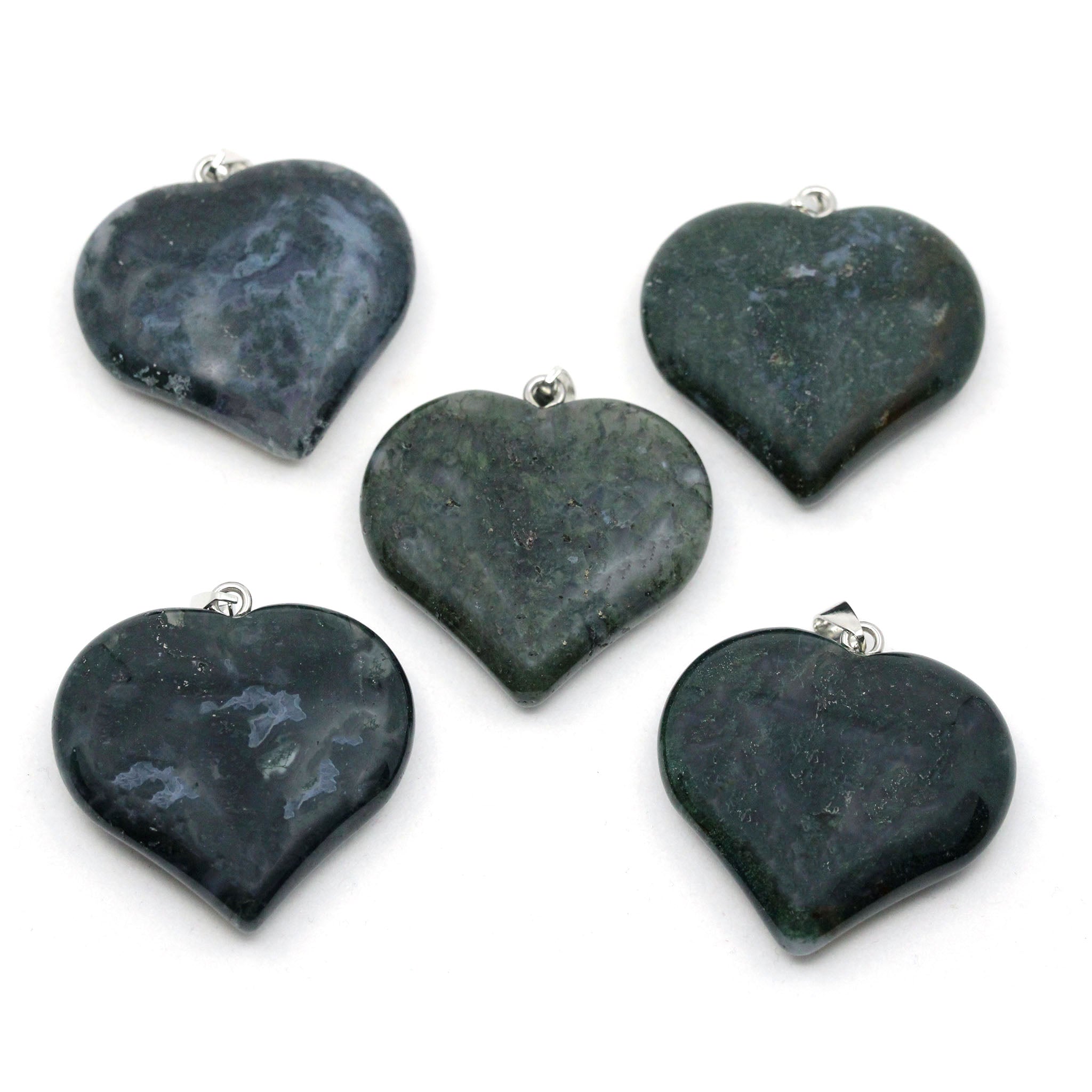 Heart Pendant 1.6 Inches - 5 Pcs