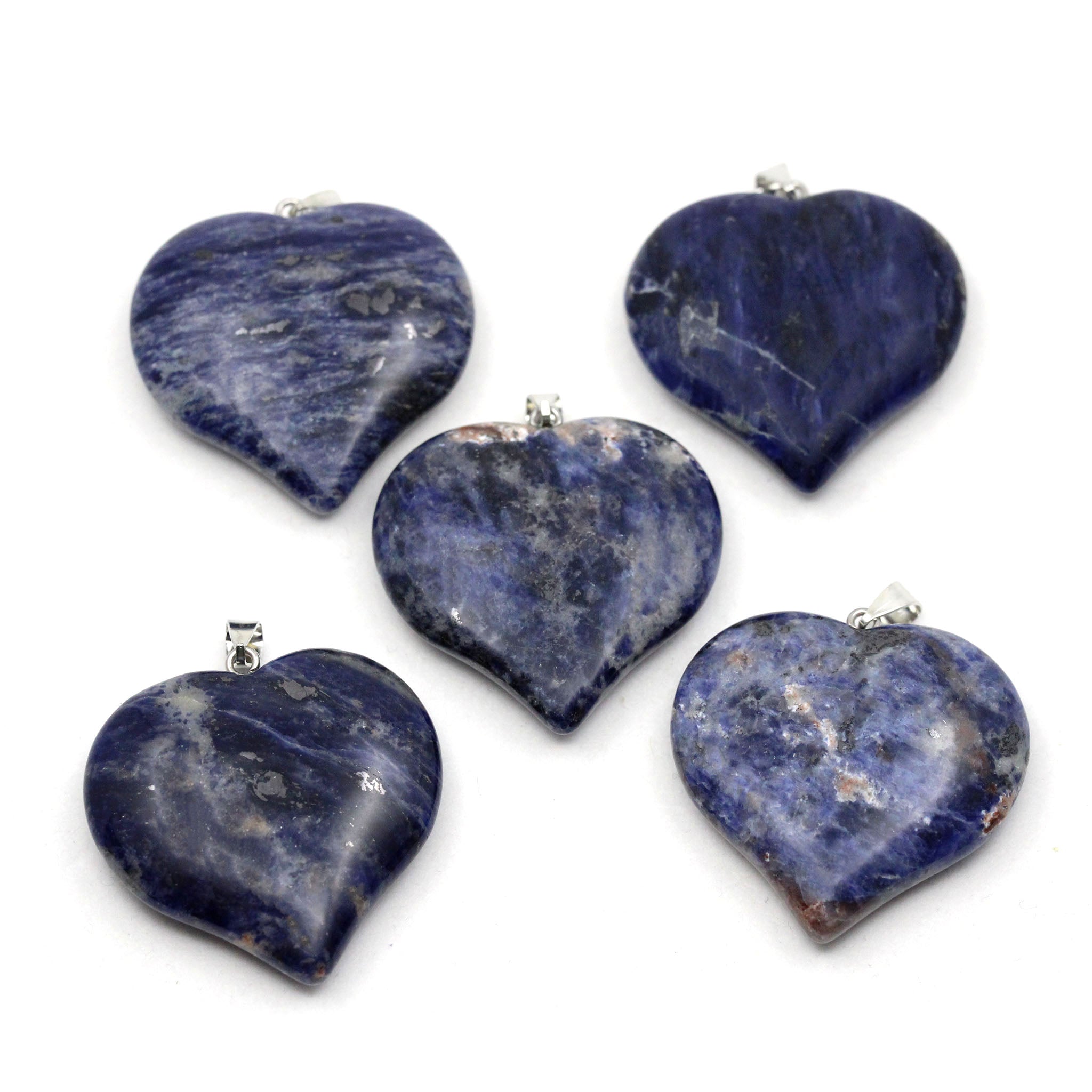 Heart Pendant 1.6 Inches - 5 Pcs