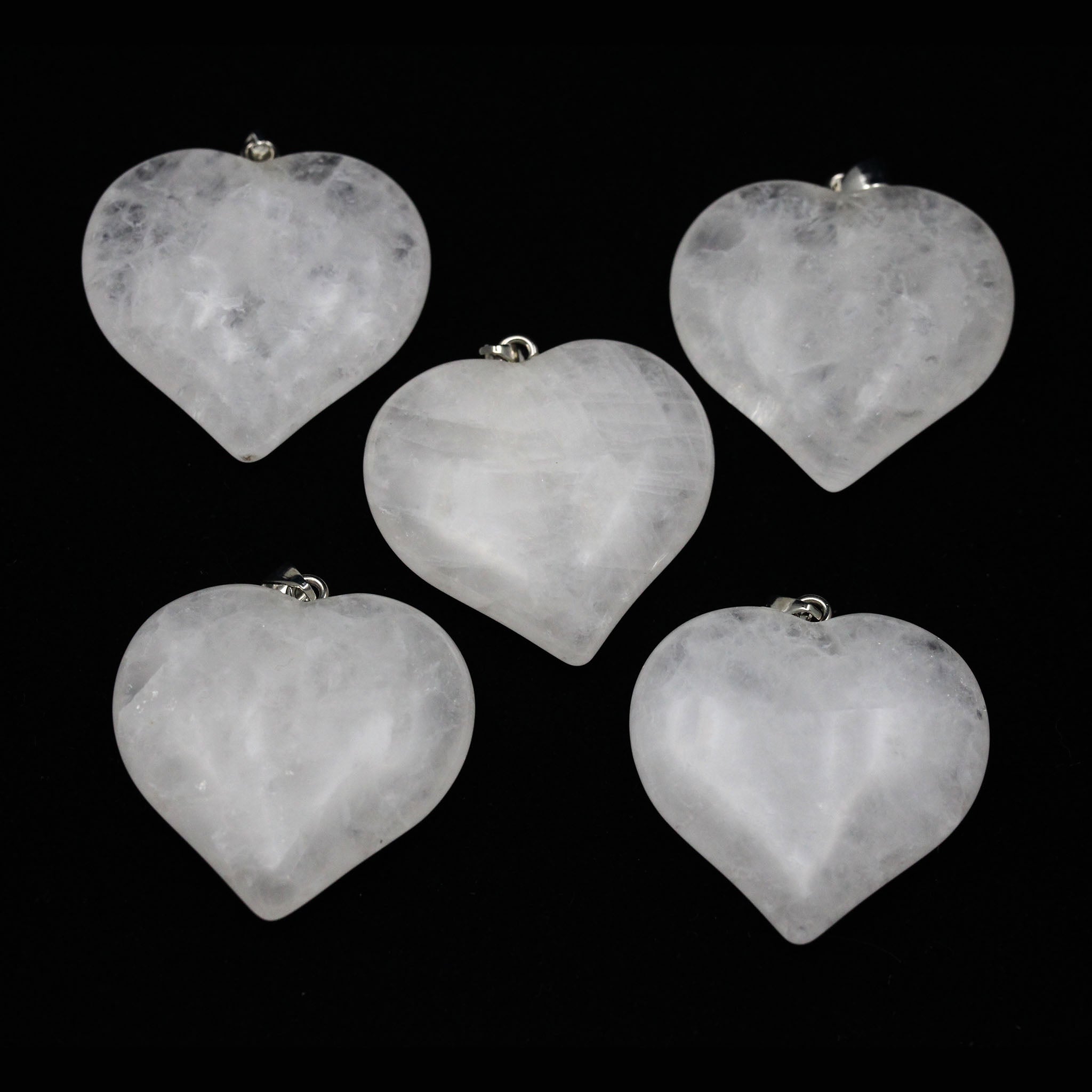 Heart Pendant 1.6 Inches - 5 Pcs