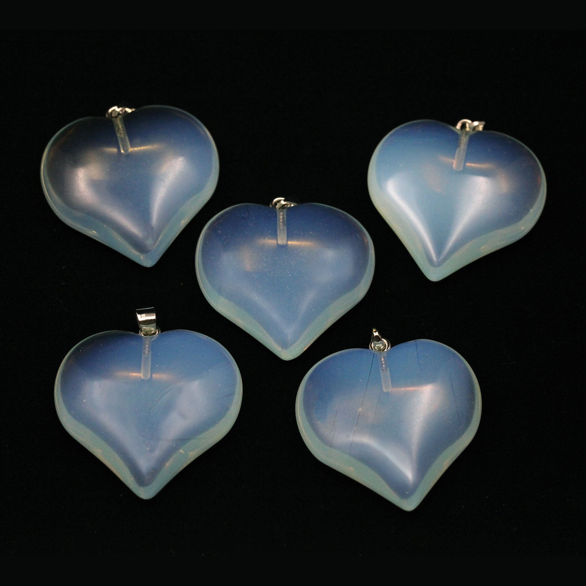 Heart Pendant 1.6 Inches - 5 Pcs