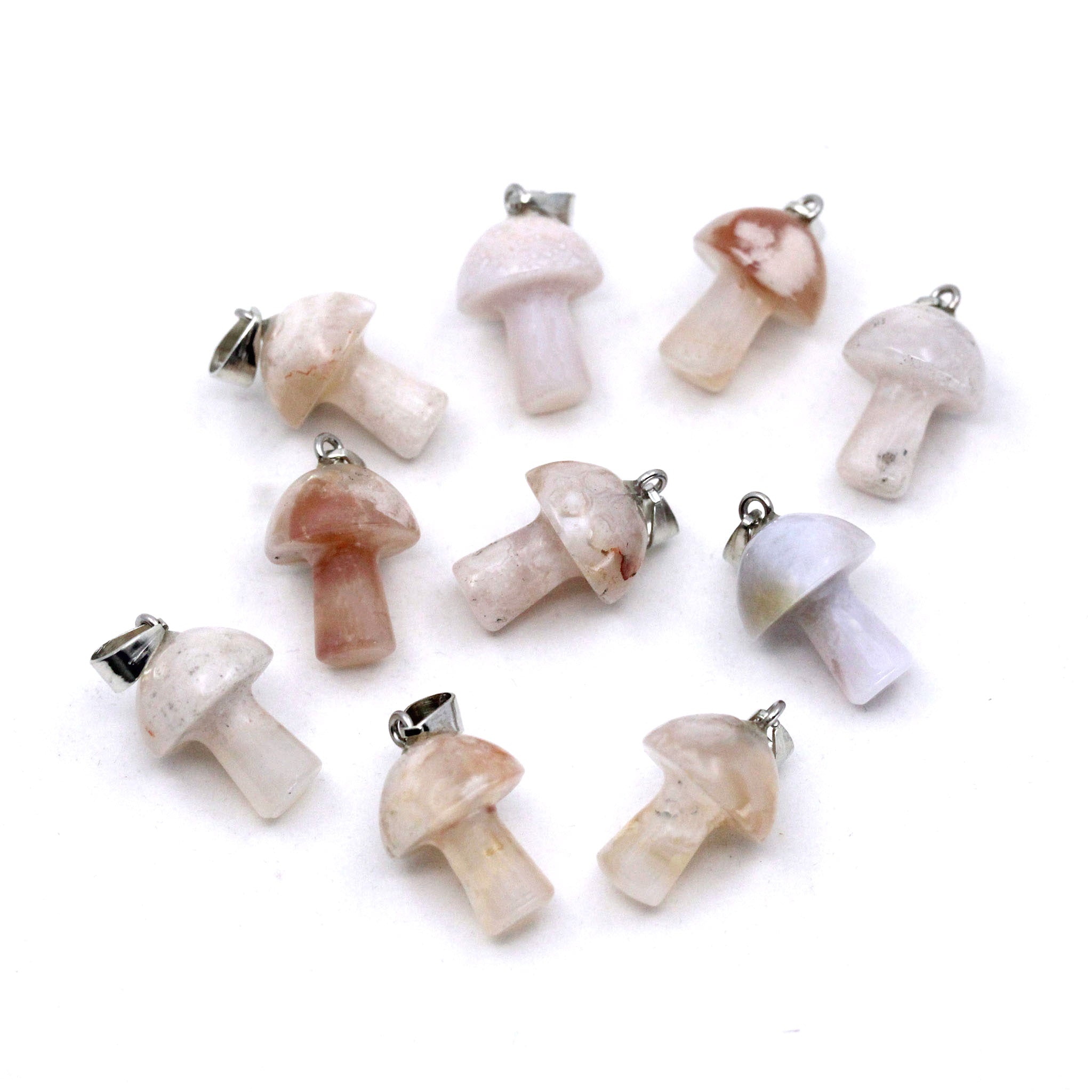 Mushroom Pendant - 10 Pcs