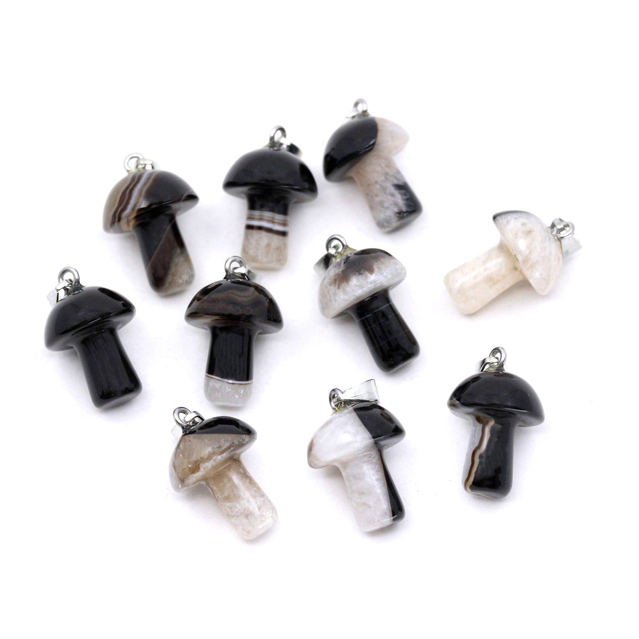 Mushroom Pendant - 10 Pcs