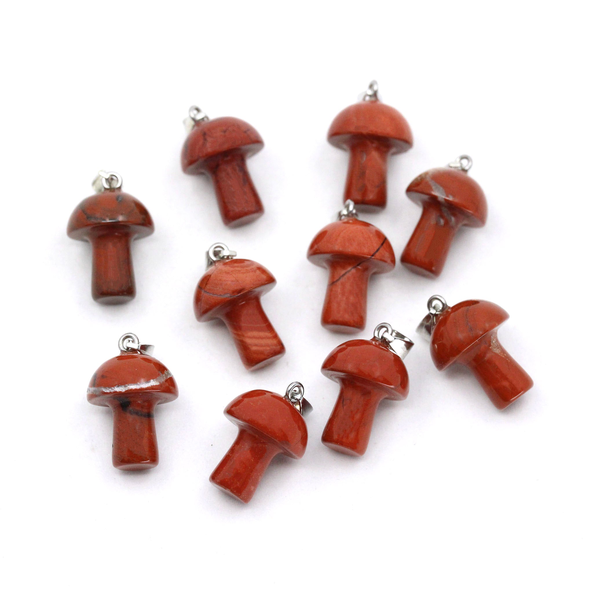 Mushroom Pendant - 10 Pcs