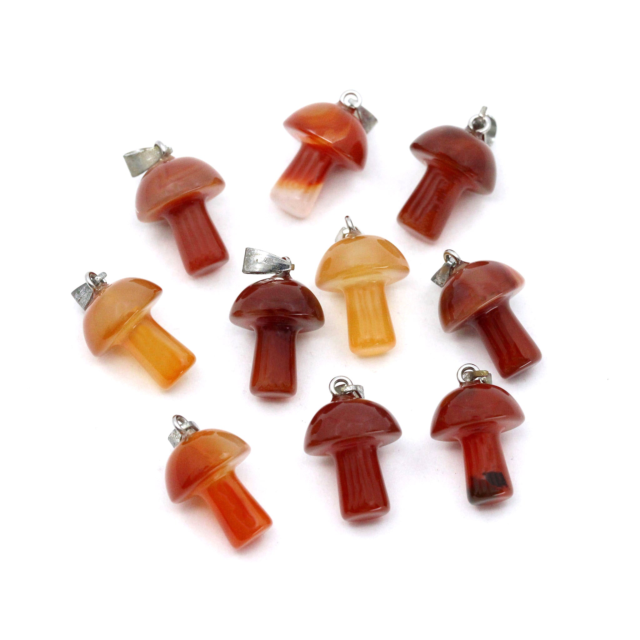 Mushroom Pendant - 10 Pcs